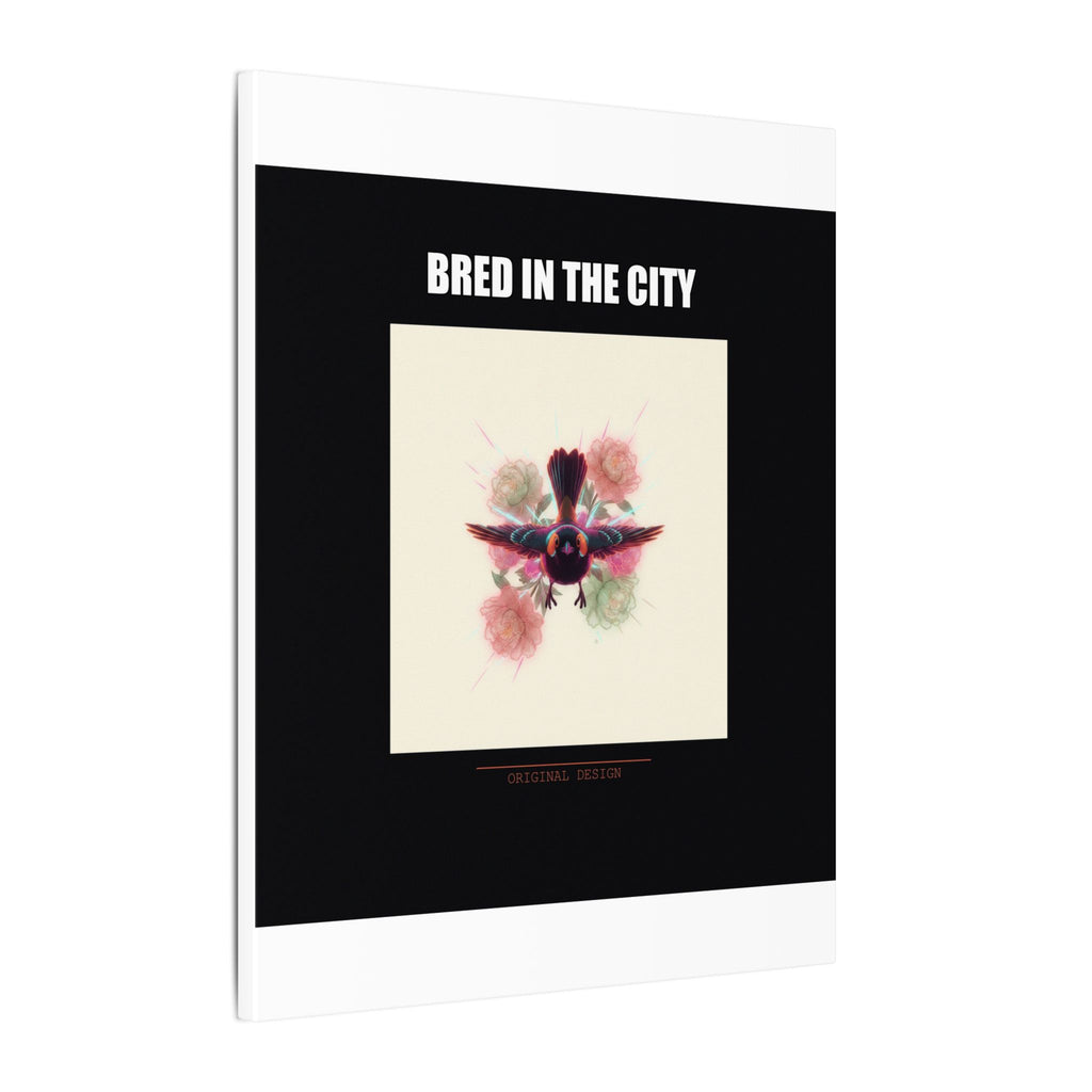 BRED IN THE CITY Flying Bird & Roses Matte Canvas