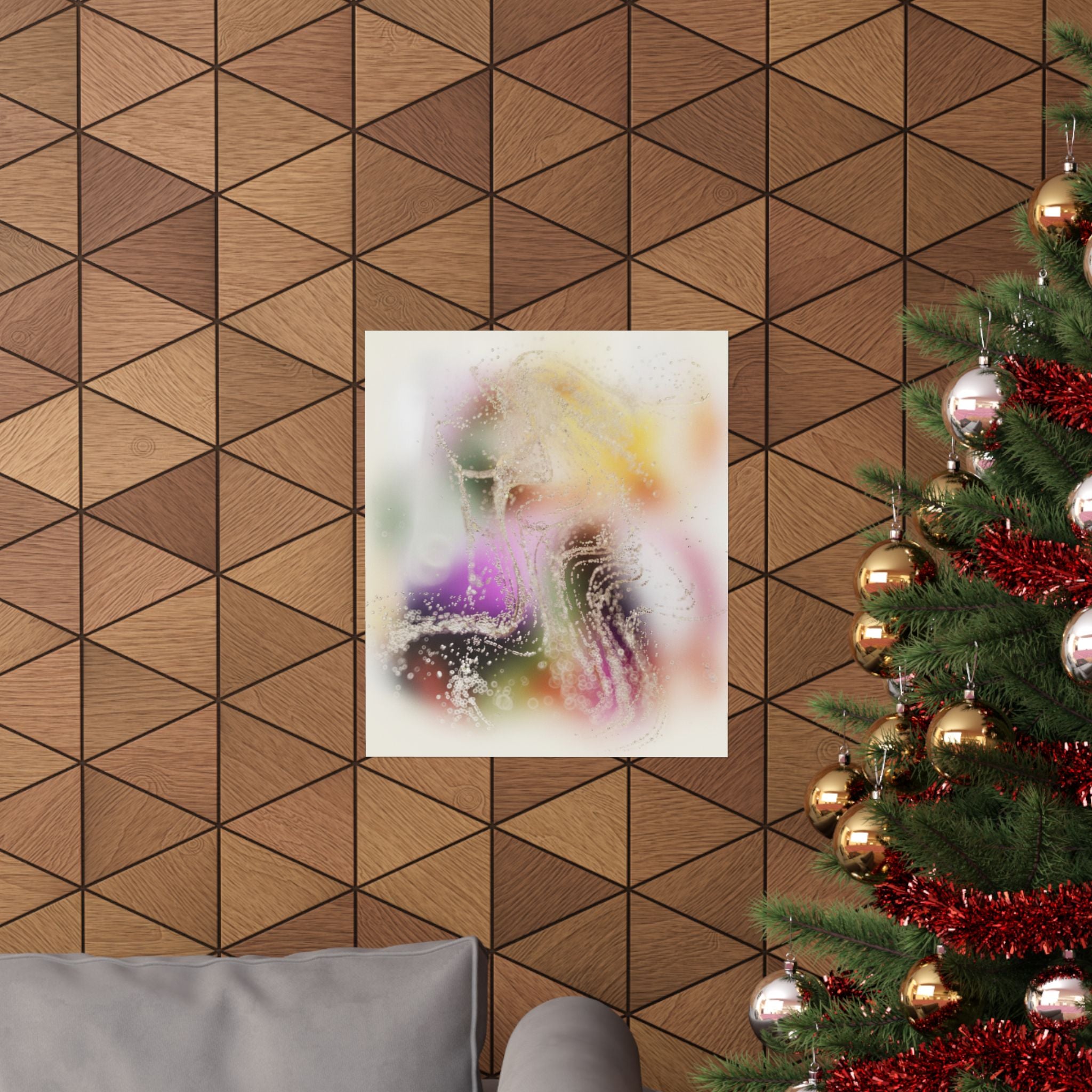 Dreamy Blurred Colour Cloud Abstract Art Poster