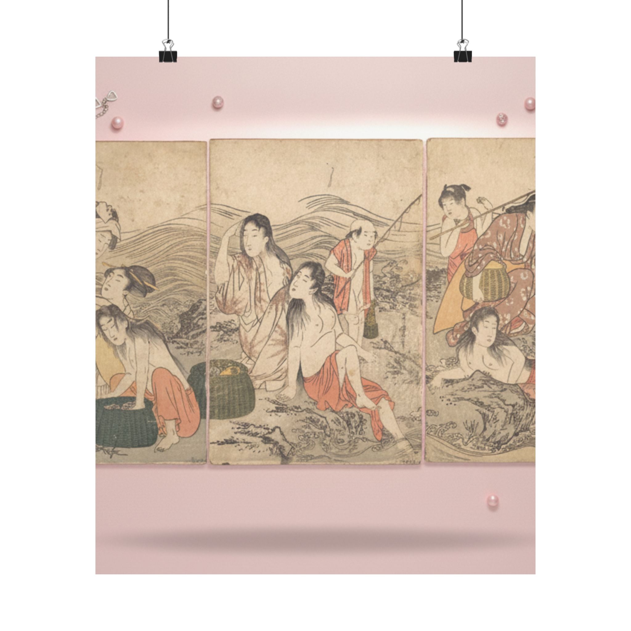 Product Marketing — Girl Fishers And Bathers — Matte Poster