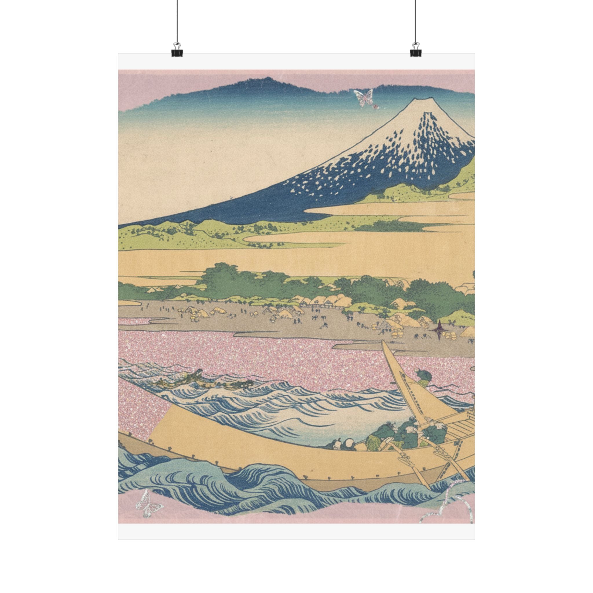 Scenic Nature — Tago Bay Near Ejiri On The Tōkaidō (Tōkaidō Ejiri Tago No Ura Ryaku Zu), From Th — Matte Poster