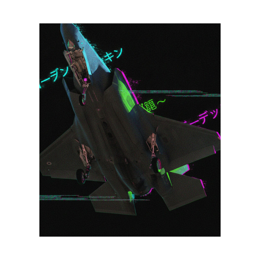 Glitch Culture — Plane — Matte Poster