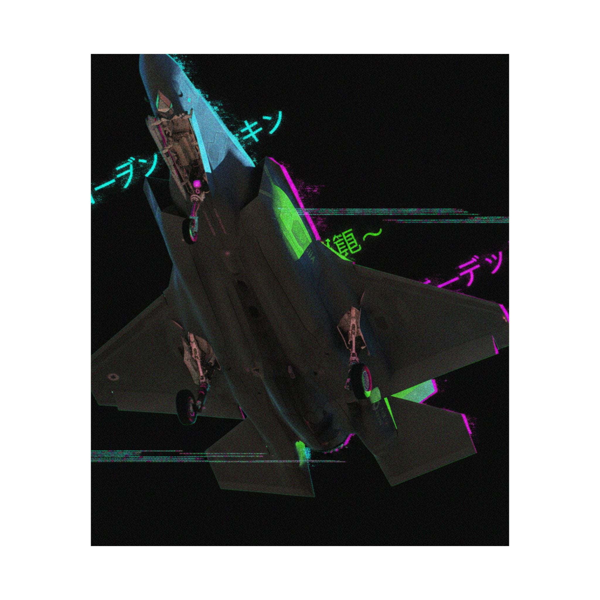 Glitch Culture — Plane — Matte Poster