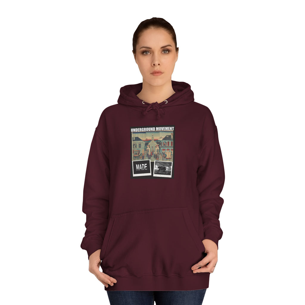 UNDERGROUND MOVEMENT | Illustration Of Foreign Residences And The Catholic Church In Yokohama (Yokohama Collage Tee — Hoodie