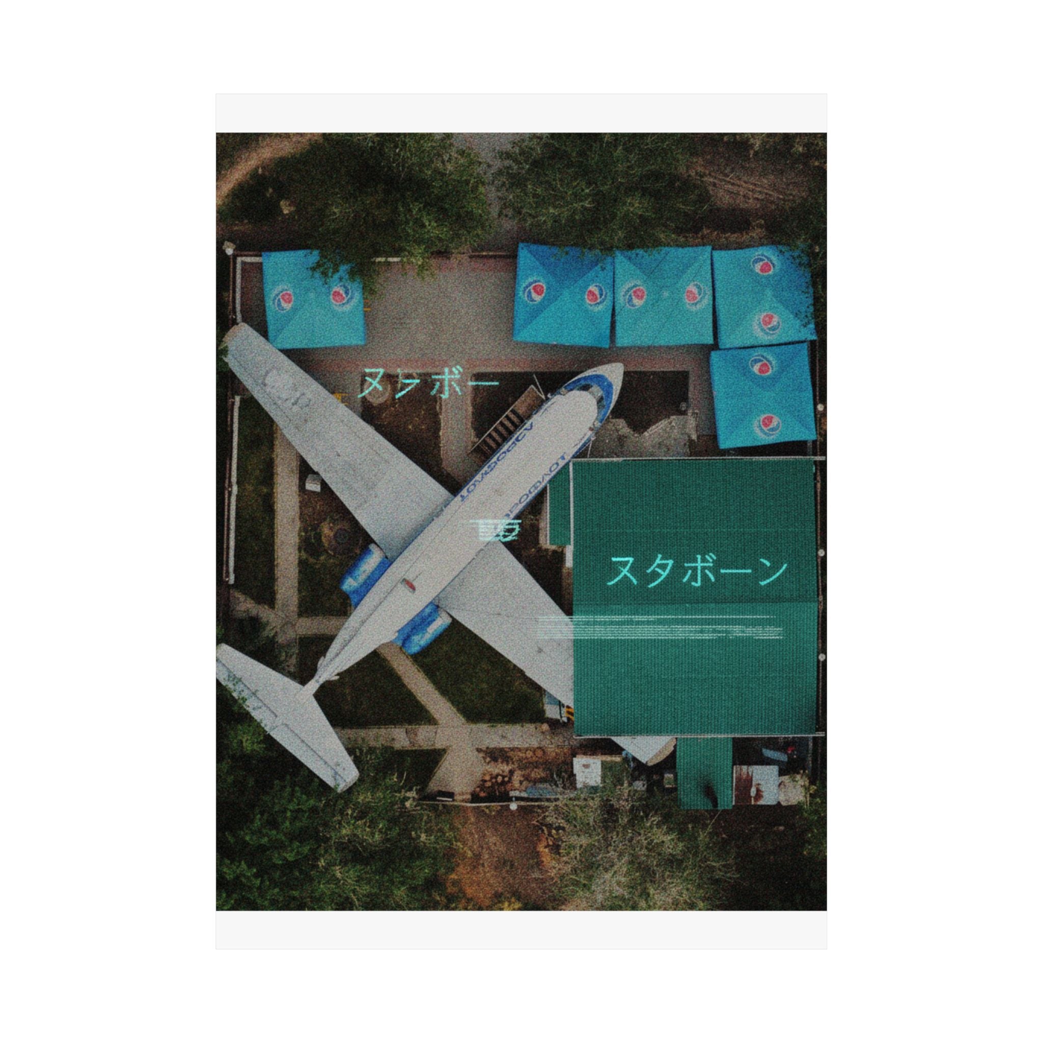 Glitch Culture — Airplane — Matte Poster