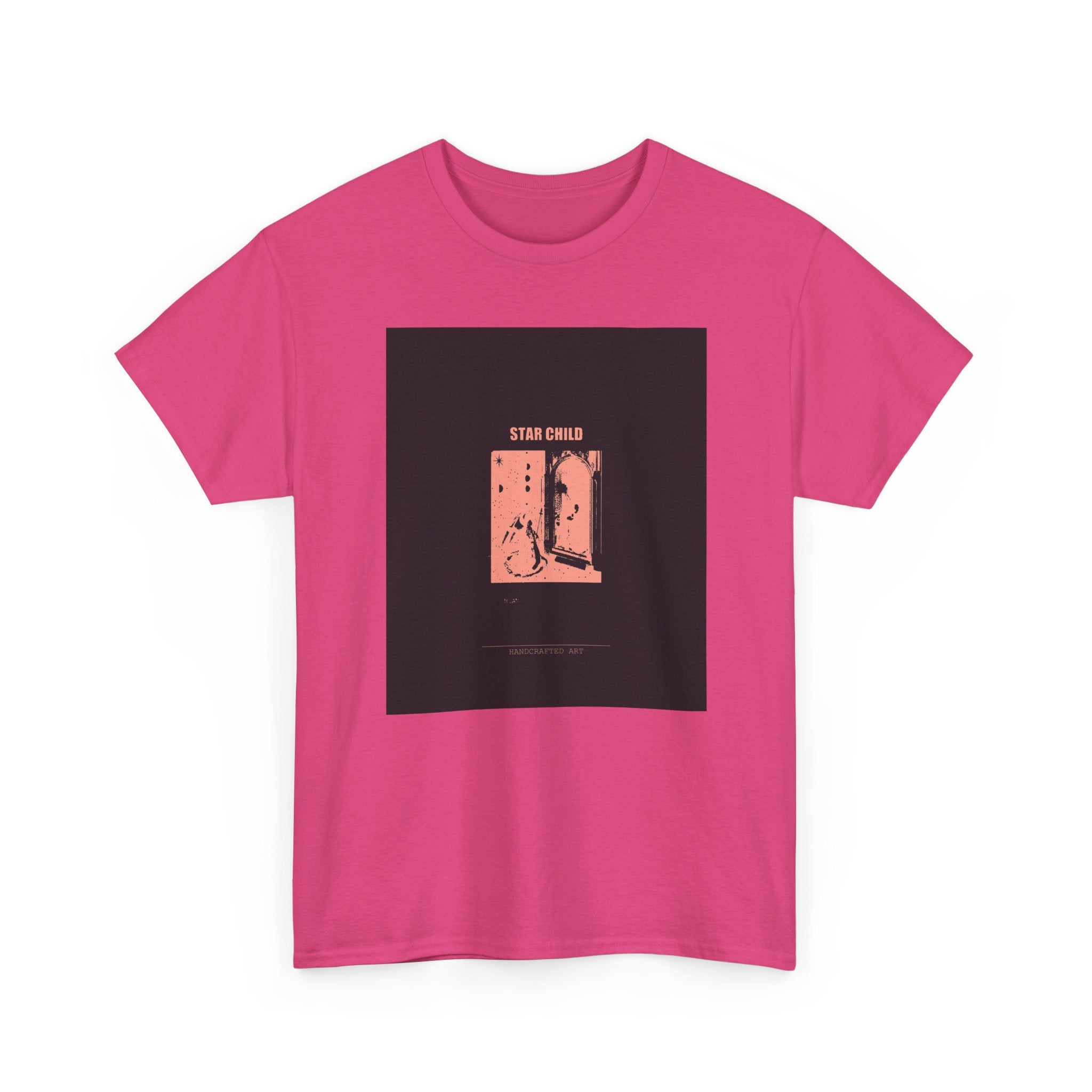 STAR CHILD Coral Duotone Screen Print Graphic Tee