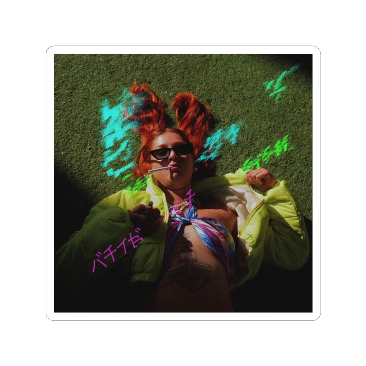 Glitch Culture kiss-cut sticker — product view 2