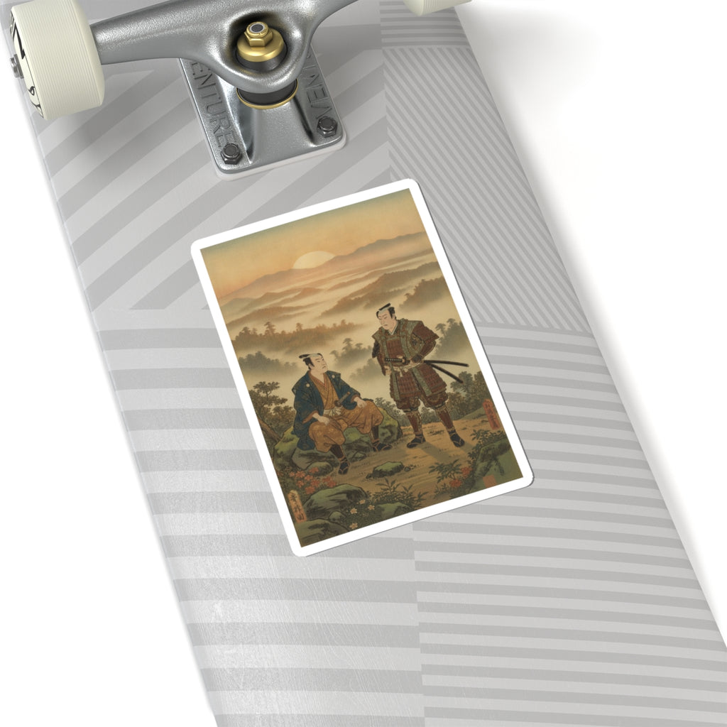 Scenic Nature — A Daimyo Talking To One Of His Retainers — Kiss-Cut Sticker