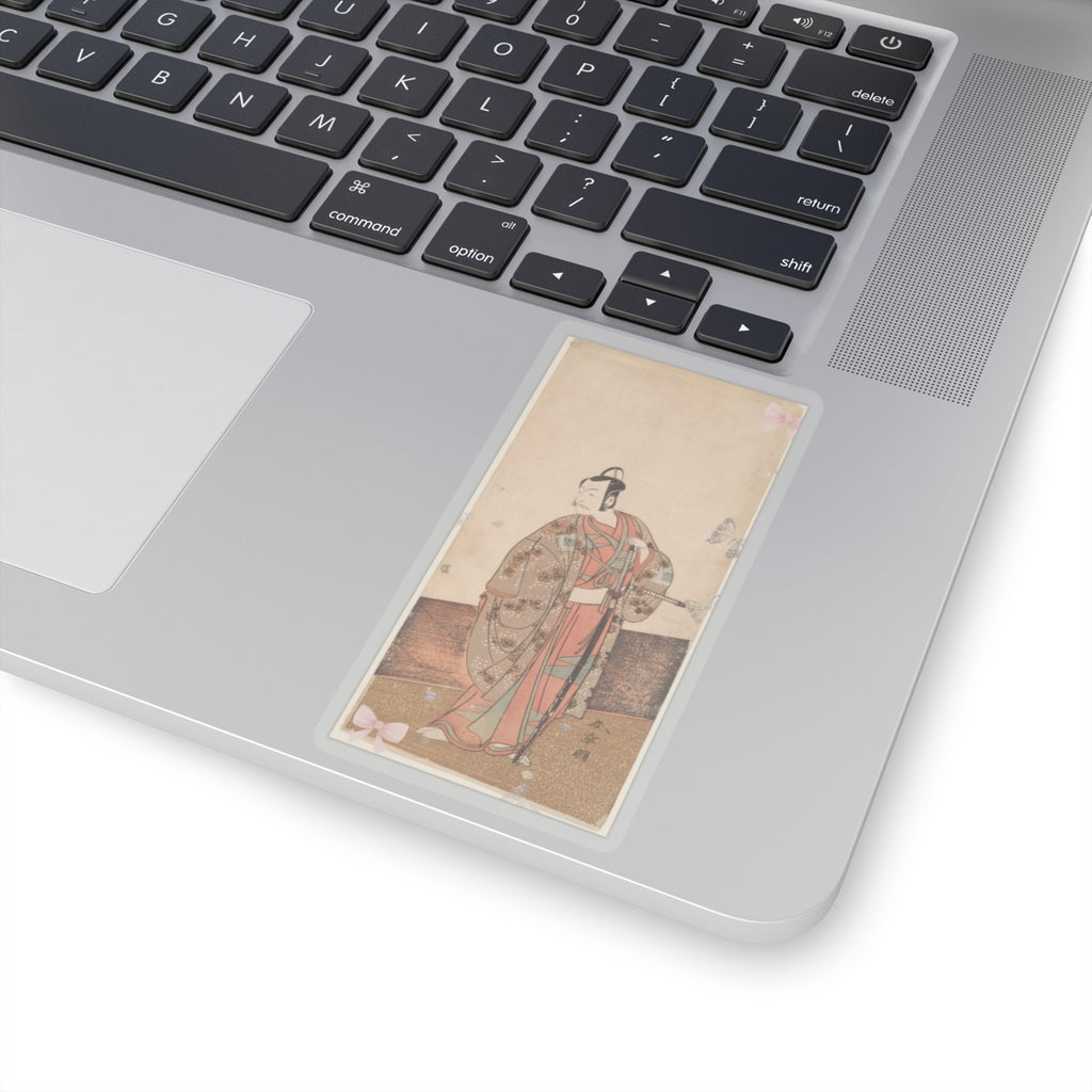 Ecommerce Main — The Actor Ichikawa Danjuro V Standing Inside Of A House And In Front Of An Engaw — Kiss-Cut Sticker