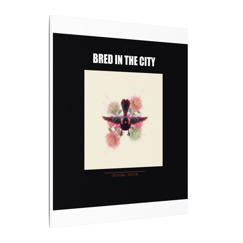 BRED IN THE CITY Flying Bird & Roses Matte Canvas