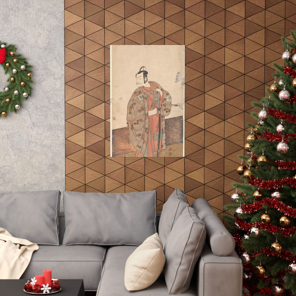 Ecommerce Main — The Actor Ichikawa Danjuro V Standing Inside Of A House And In Front Of An Engaw — Matte Poster