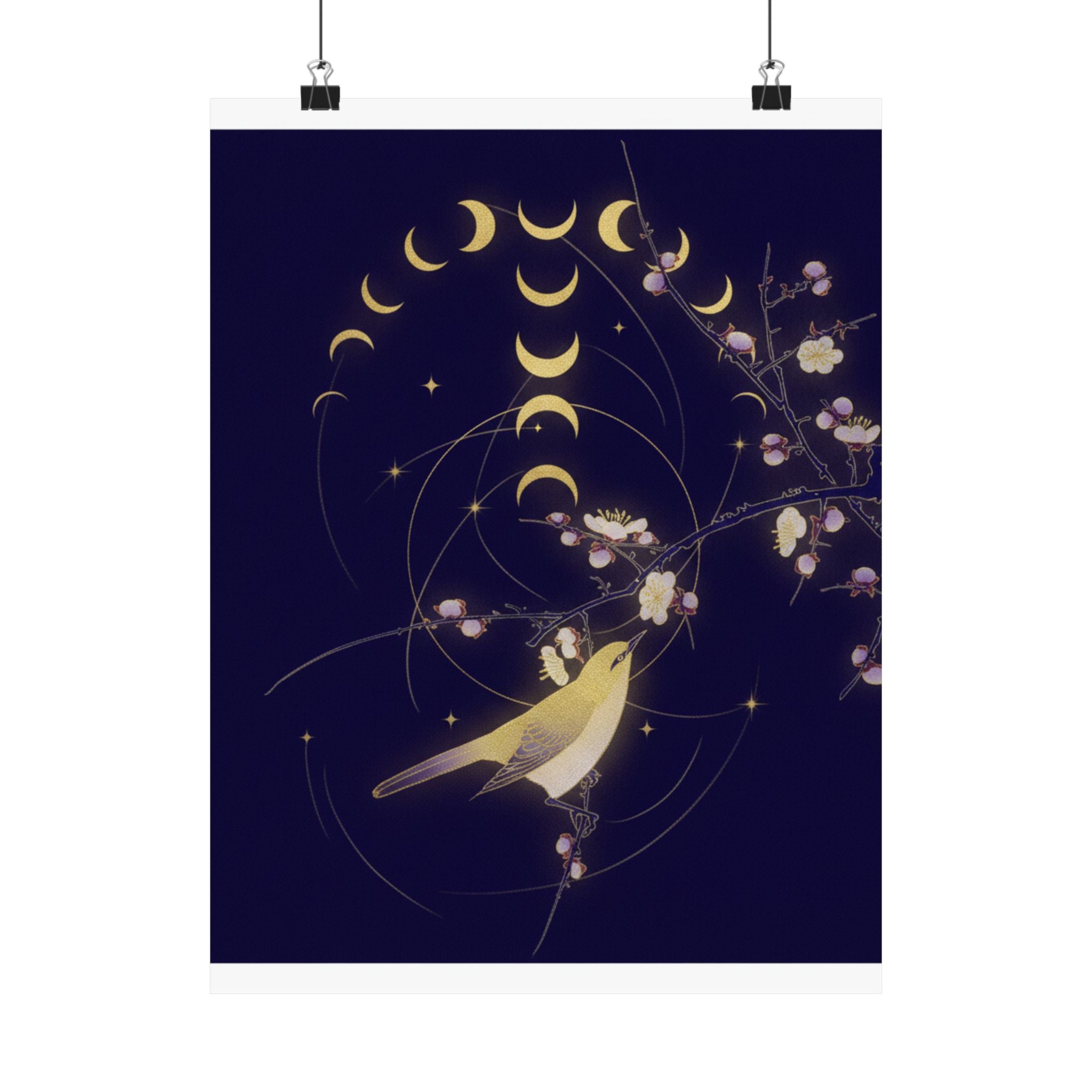 Celestial — New Moon; Nightingale On A Plum Branch — Matte Poster