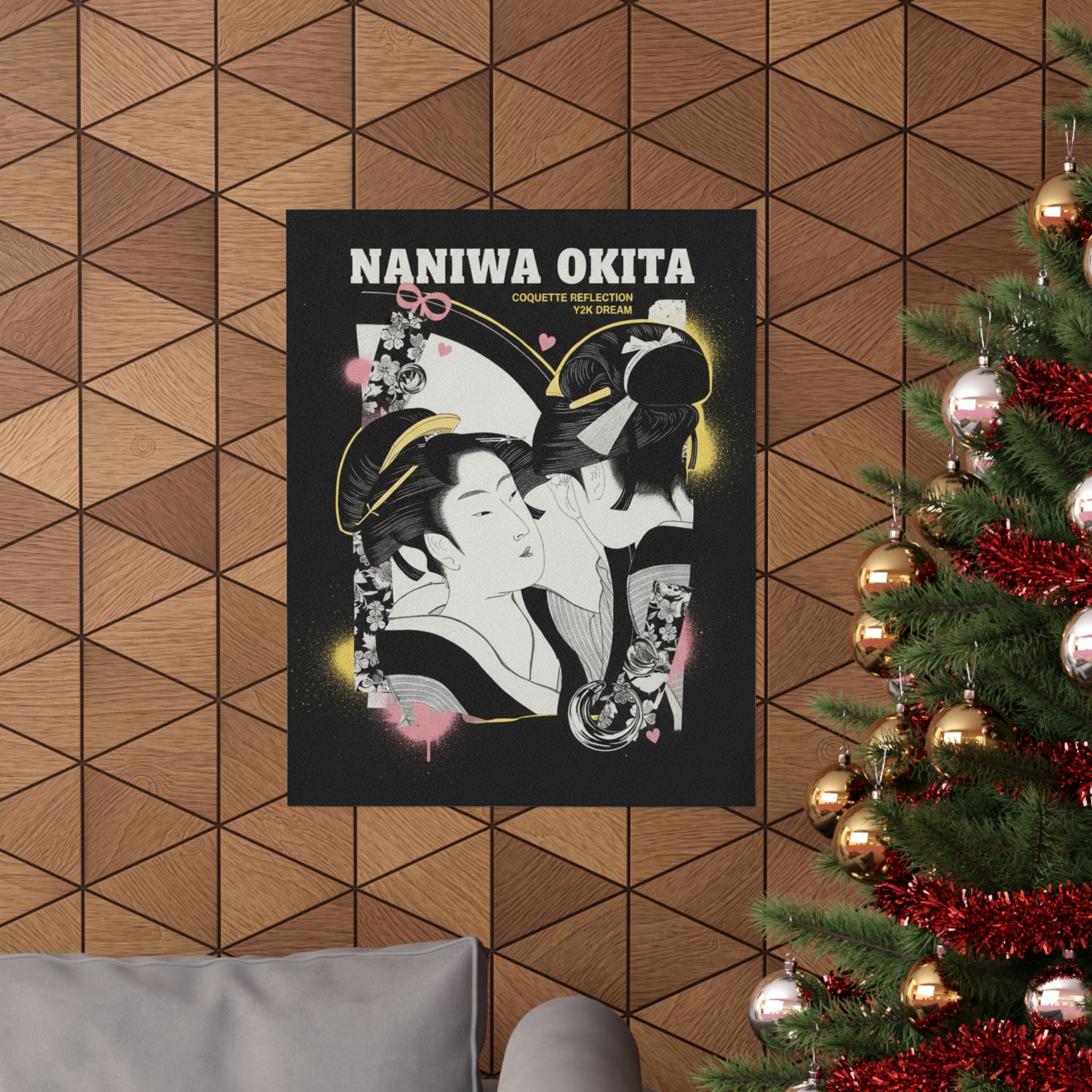 Streetwear Collage — Naniwa Okita Admiring Herself In A Mirror — Matte Poster