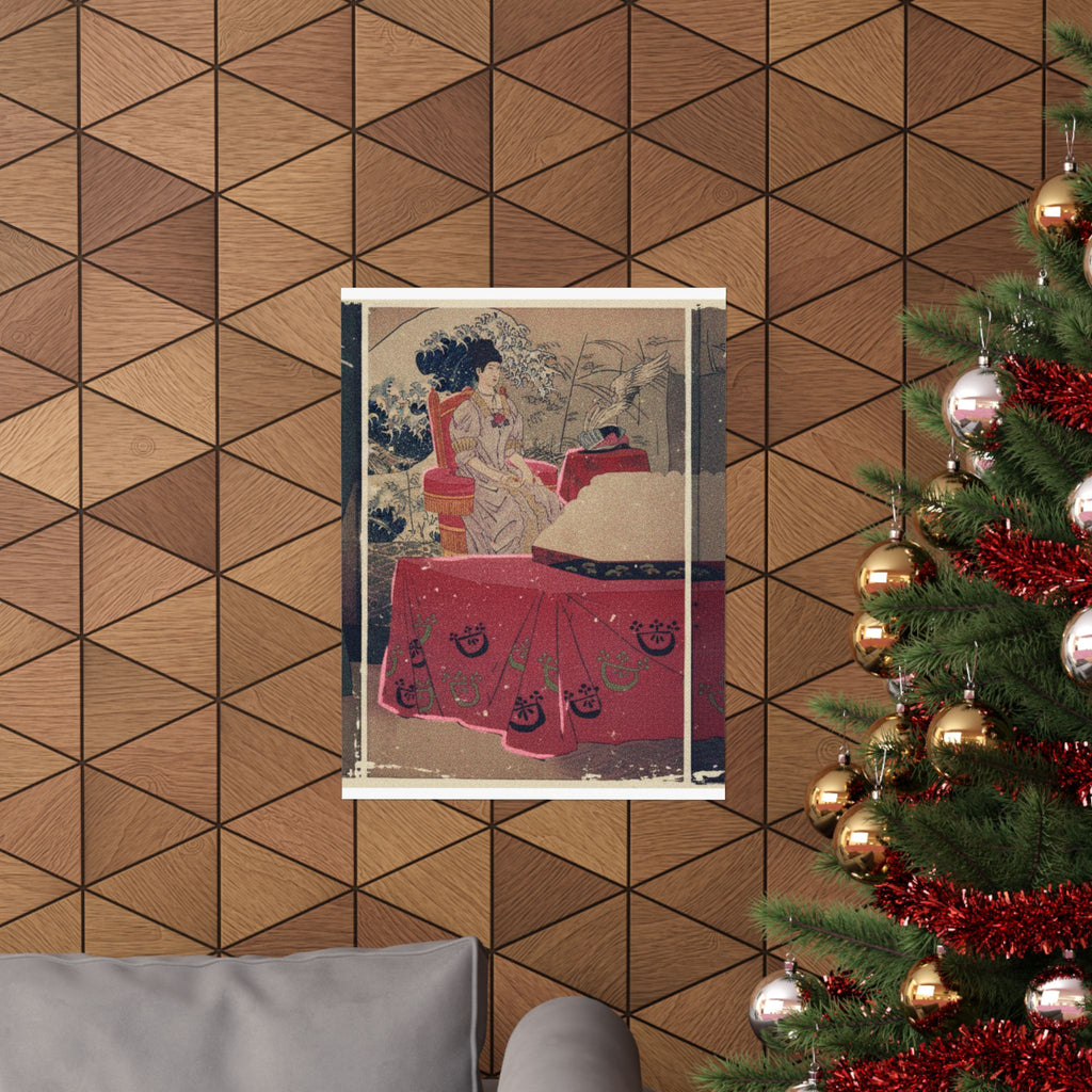 Japanese Street — Illustration Of The  Empress Visiting The General Staff Headquarters [To Present — Matte Poster