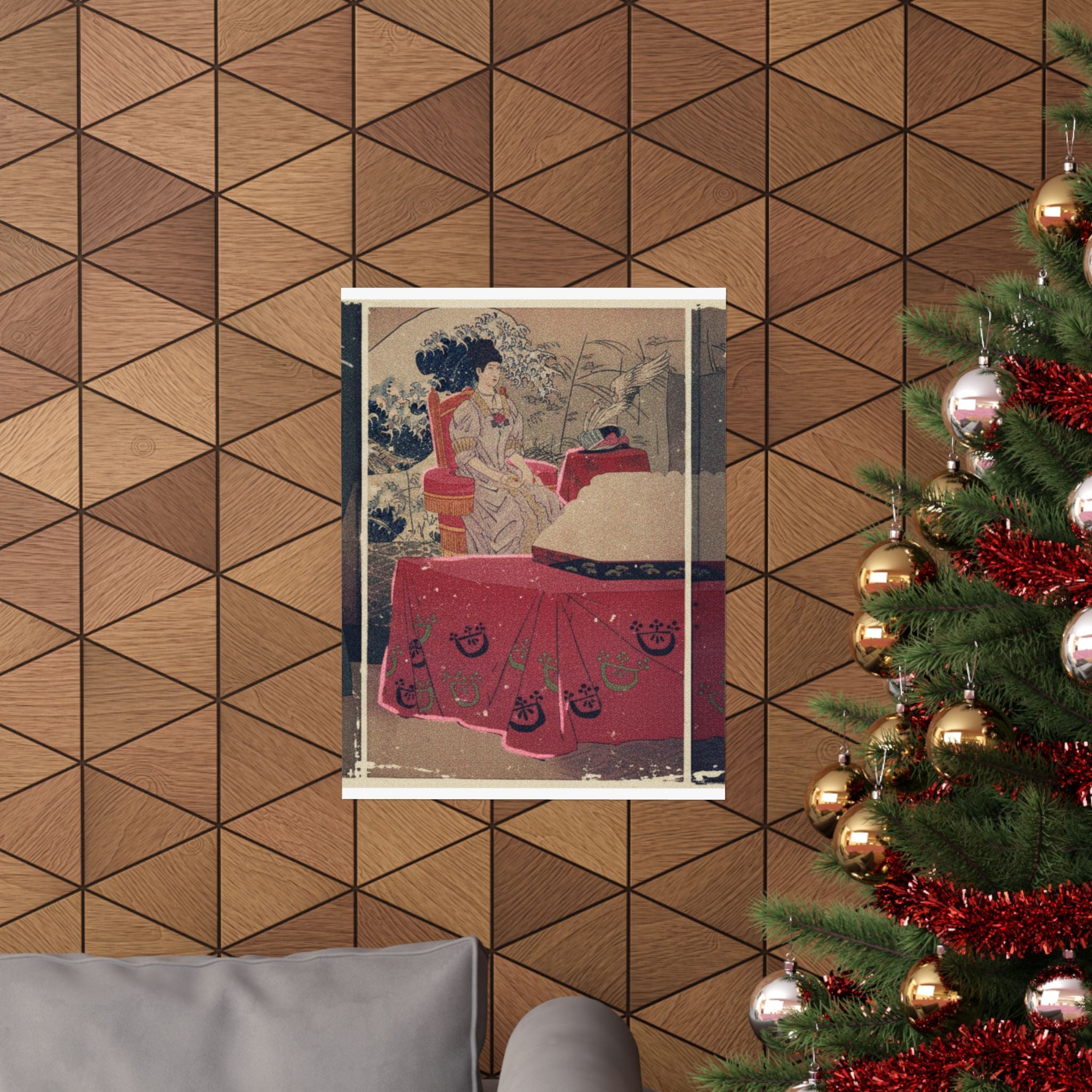 Japanese Street — Illustration Of The  Empress Visiting The General Staff Headquarters [To Present — Matte Poster