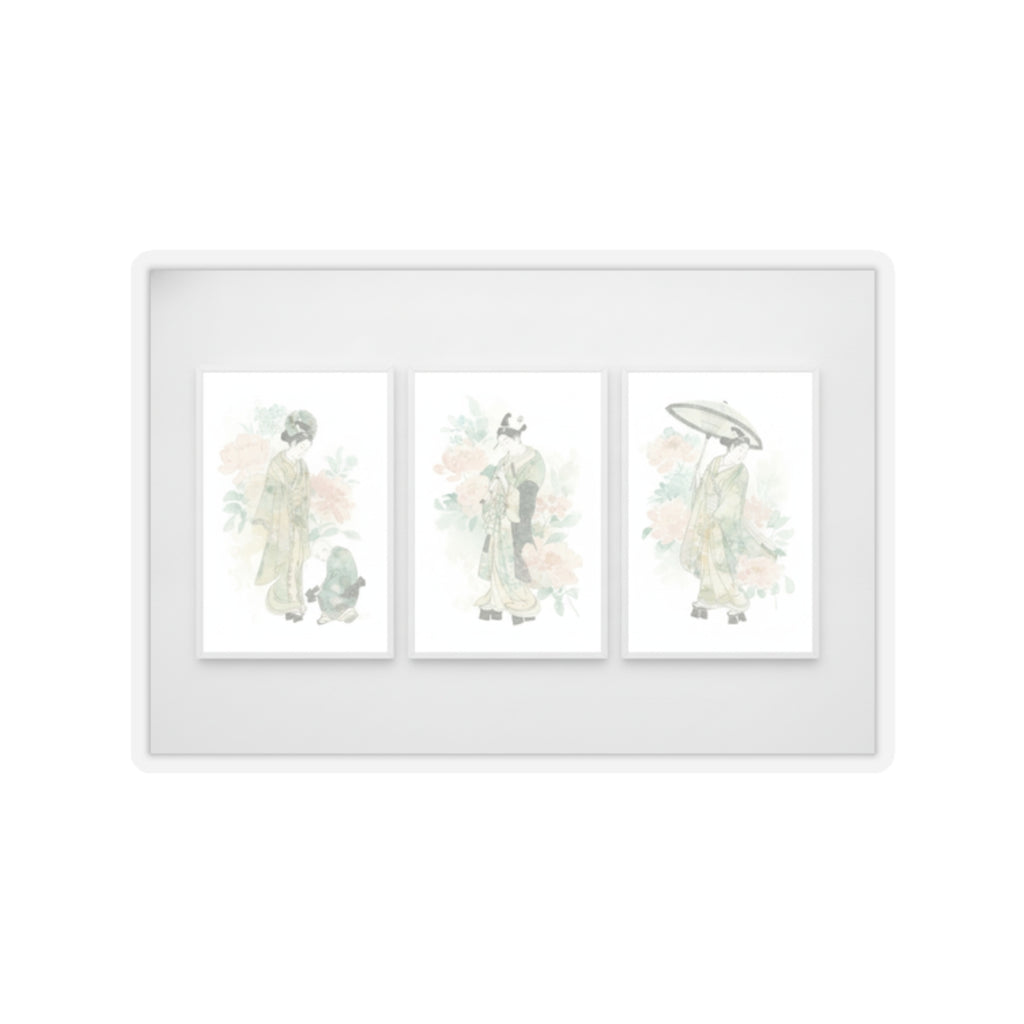 Watercolor — Tripytych Of Young Men — Kiss-Cut Sticker