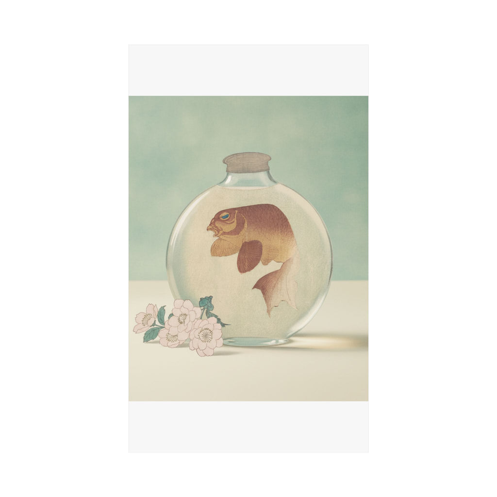Product Marketing — Gold-Fish In A Glass Bottle — Matte Poster