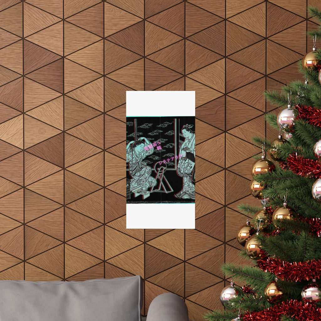 Glitch Culture — Two Women In A Room Opening On A Verandah — Matte Poster