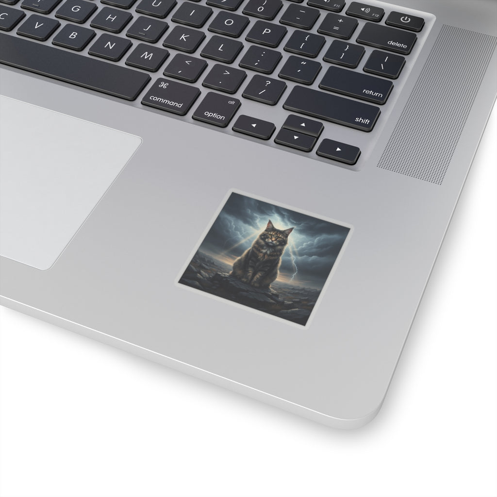 Dramatic Storm — Cat — Kiss-Cut Sticker