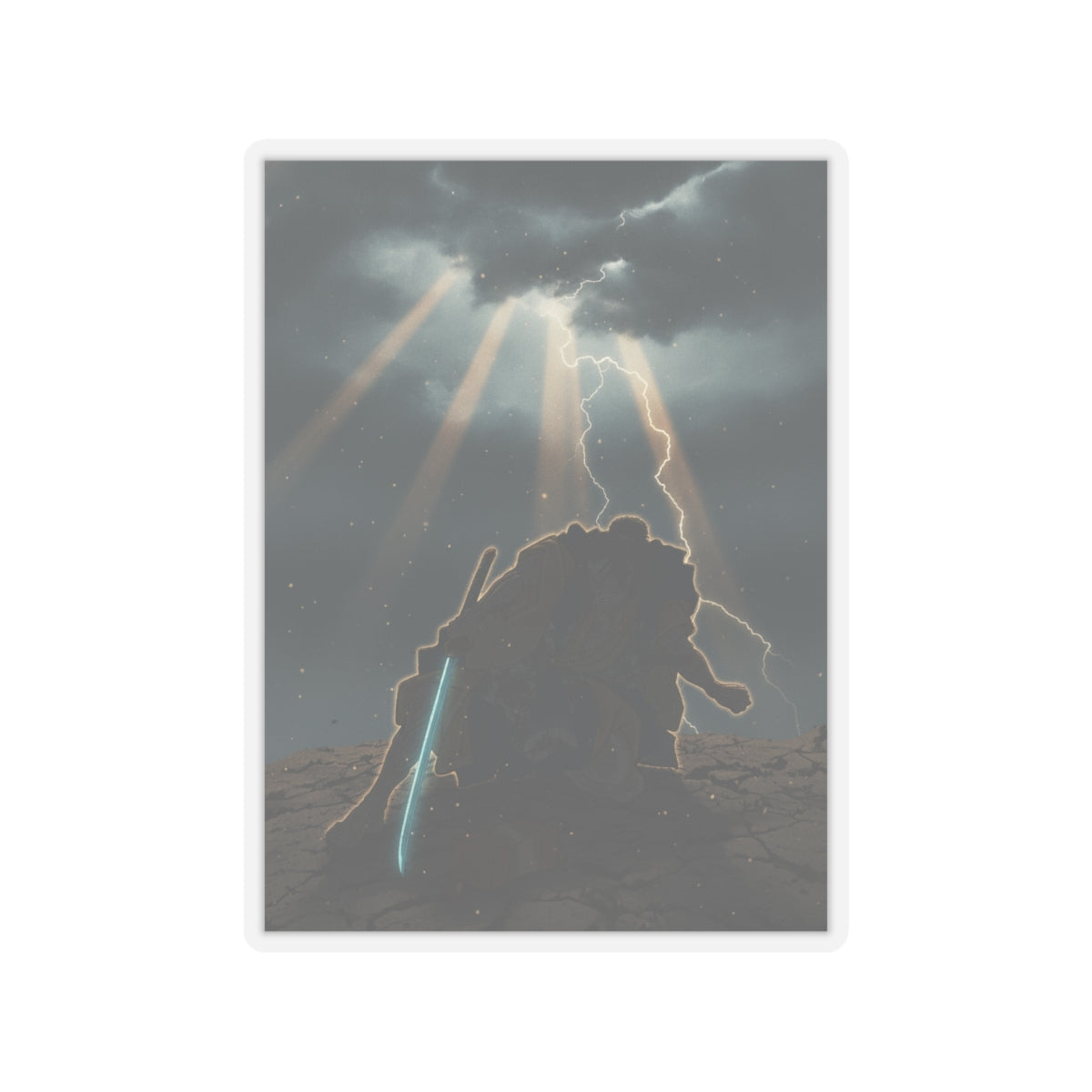 Dramatic Storm — “‘A Molted Cicada Shell’ (Utsusemi): Soga Gorō Tokimune,” From The Series Scenes — Kiss-Cut Sticker