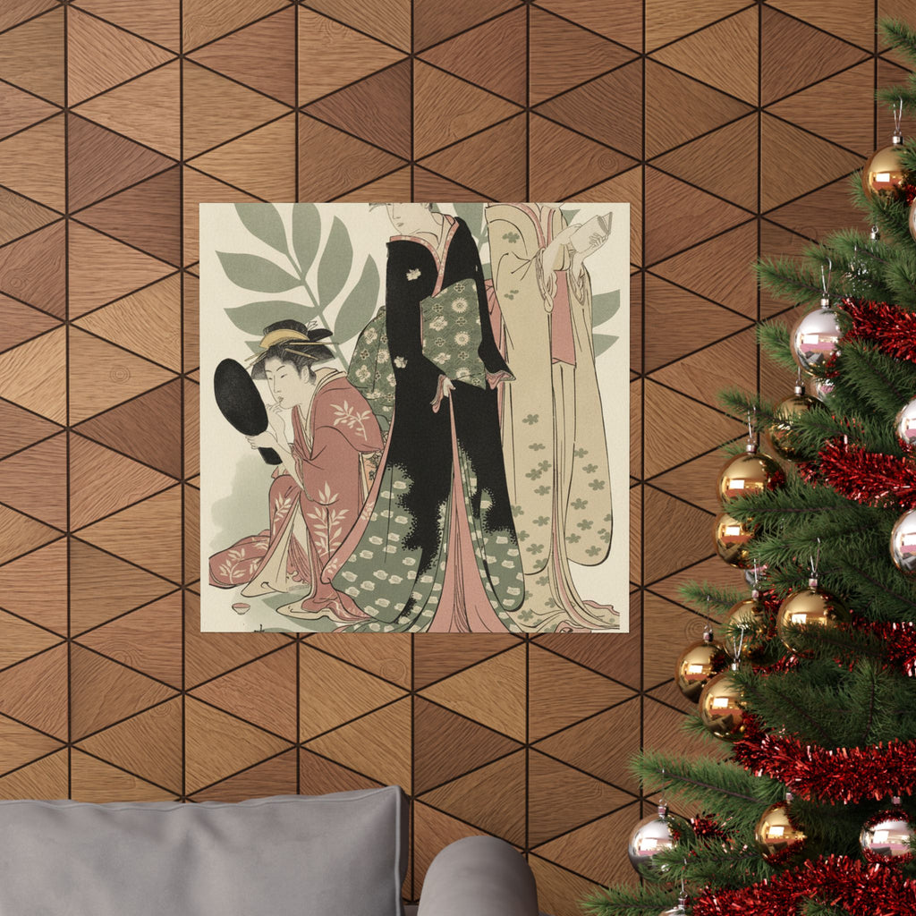 Botanical — Three Geishas Of Tachibana Street In Their Room — Matte Poster