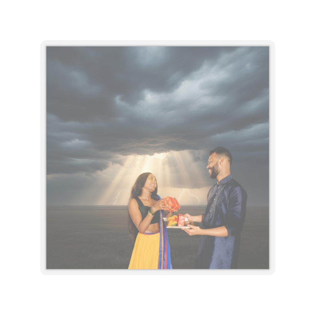 Dramatic Storm — Person — Kiss-Cut Sticker