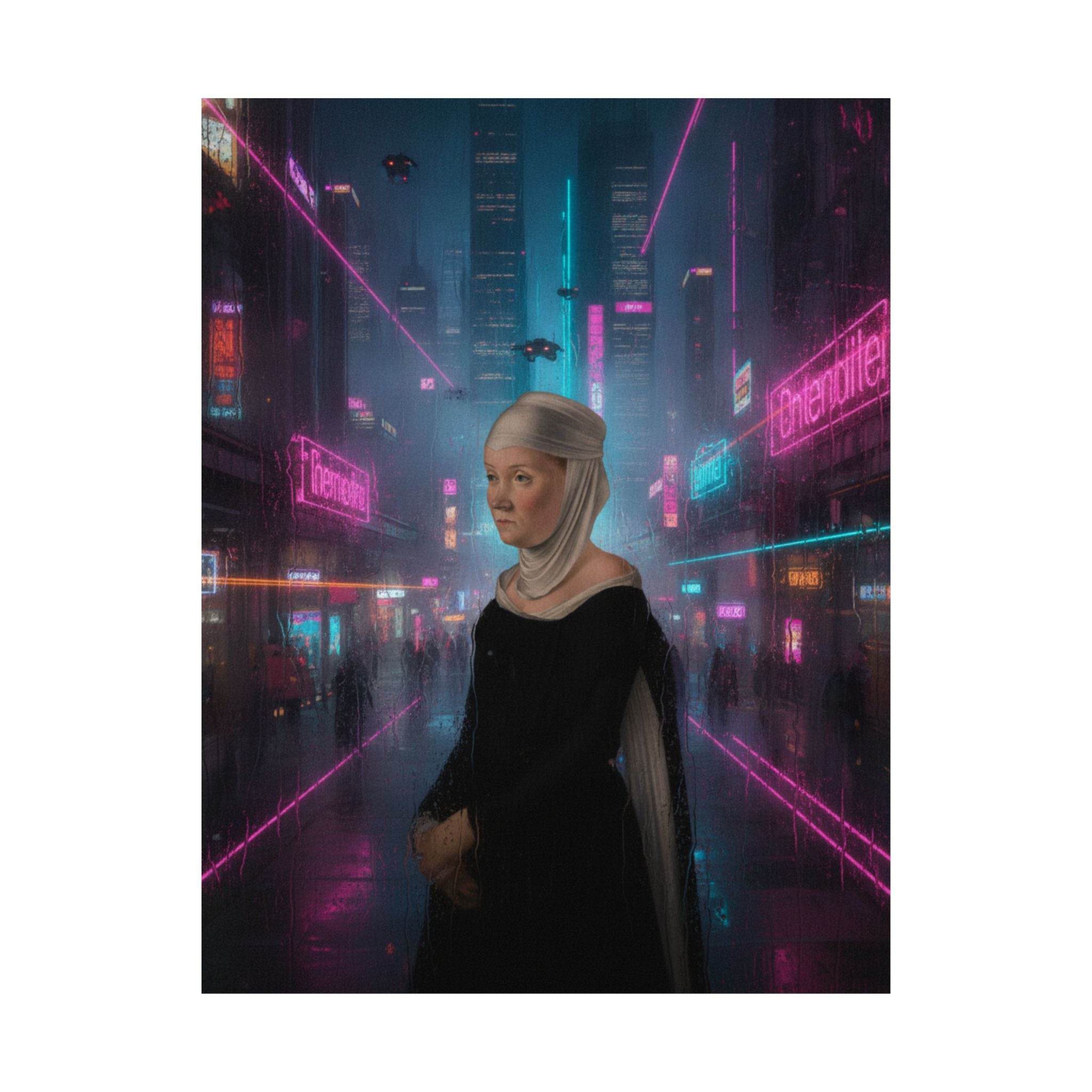 Neon Noir — Person — Matte Poster
