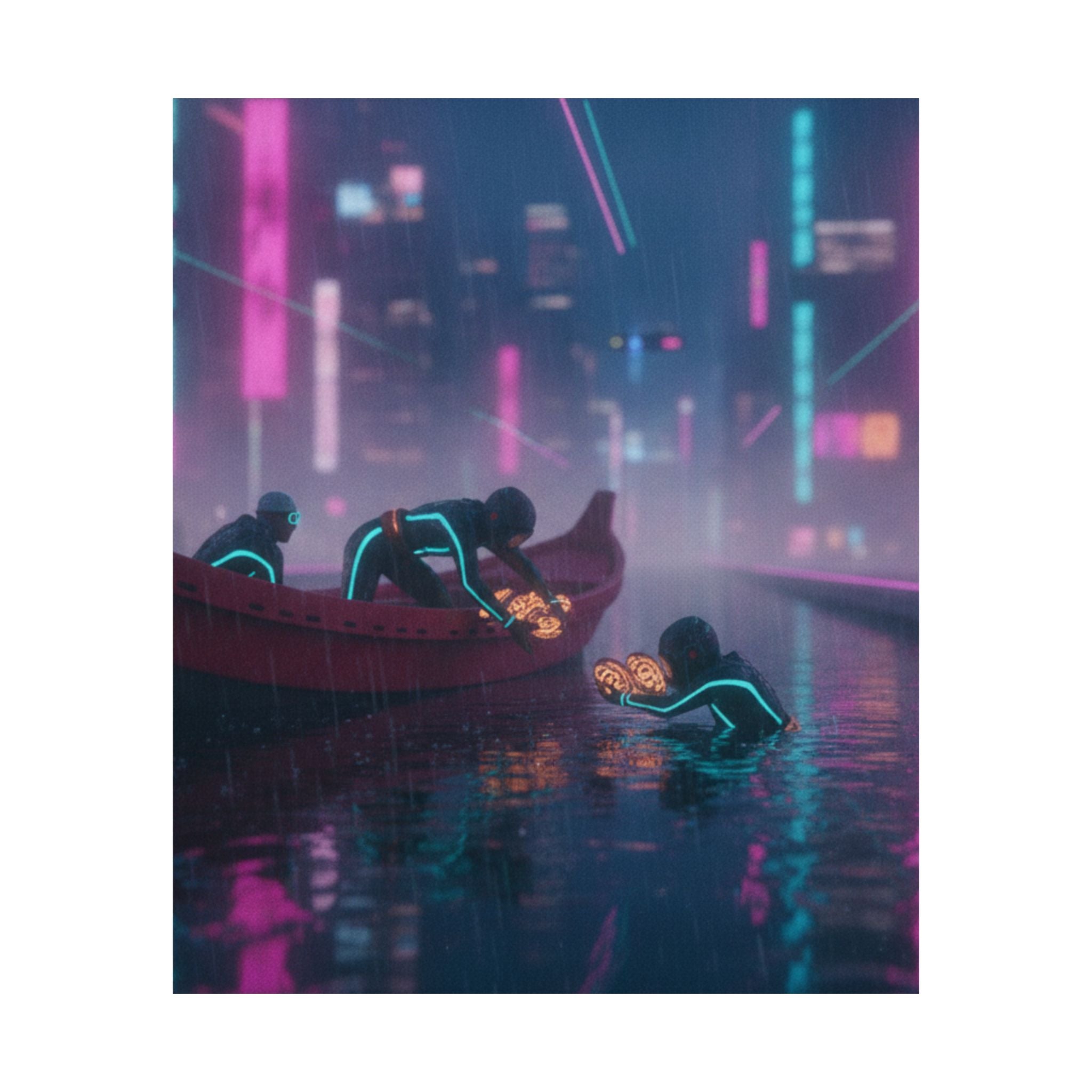Neon Noir — Seishu Awabi-Tori No Zu — Matte Poster