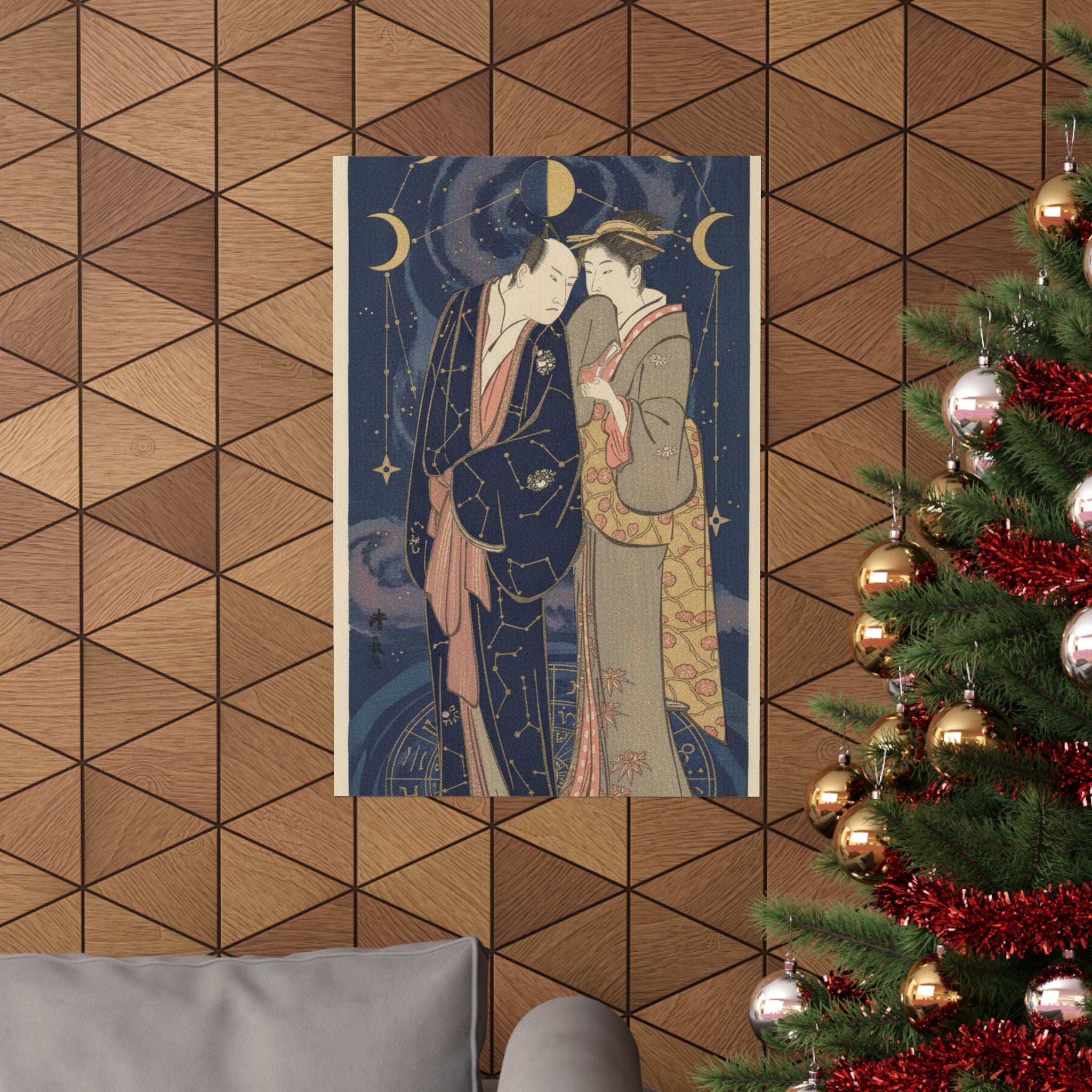 Celestial — Ichikawa Yaozo Iii With A Lady — Matte Poster