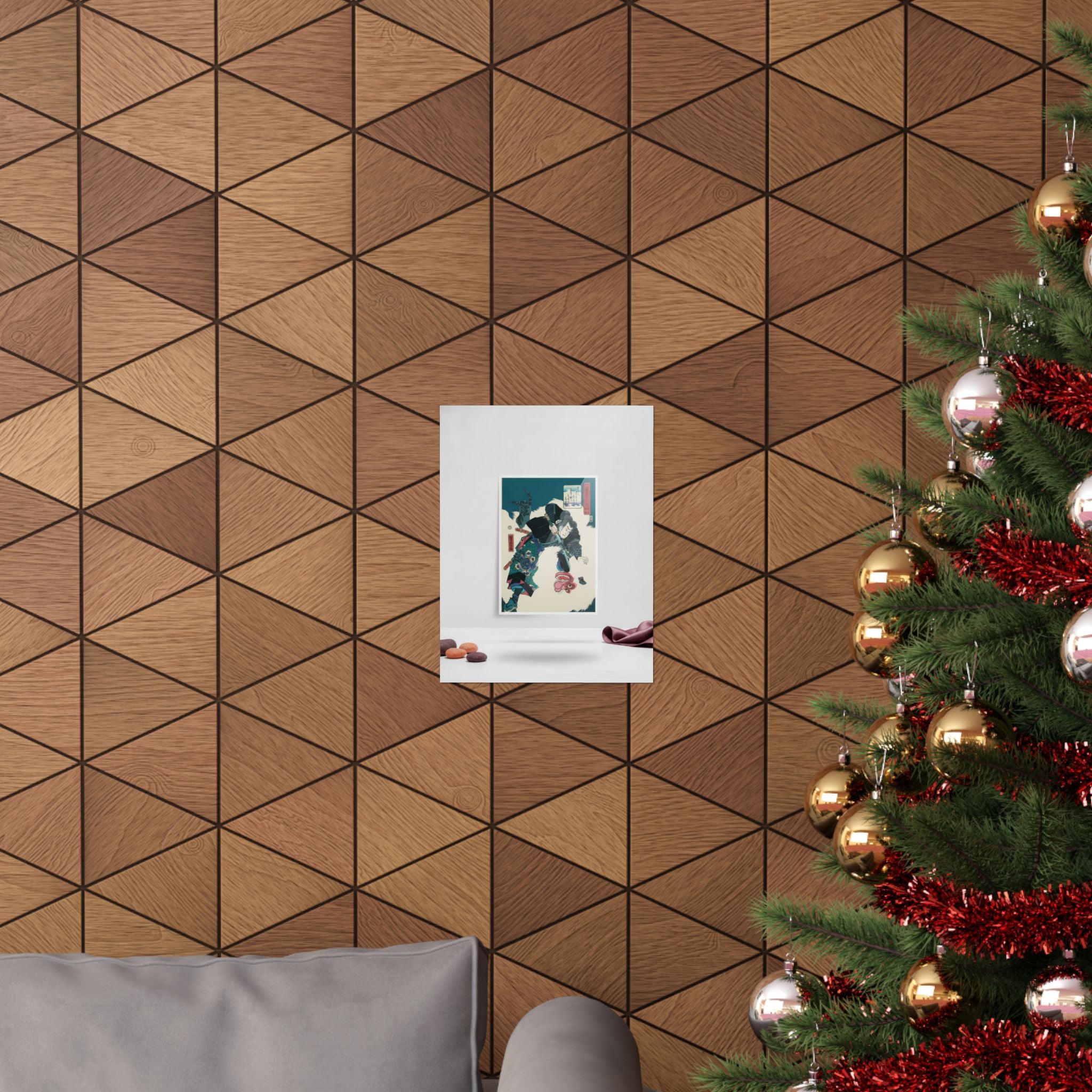 Product Marketing — The Warrior Slaying The Giant White Hihi — Matte Poster