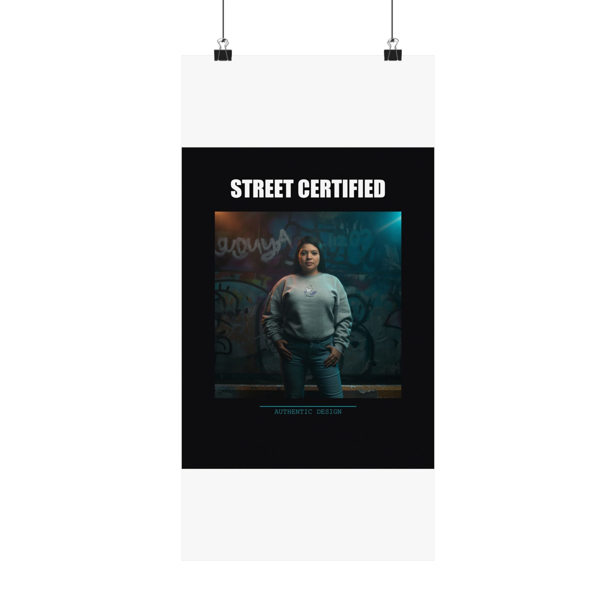 Street Certified Graffiti Wall Portrait Matte Poster