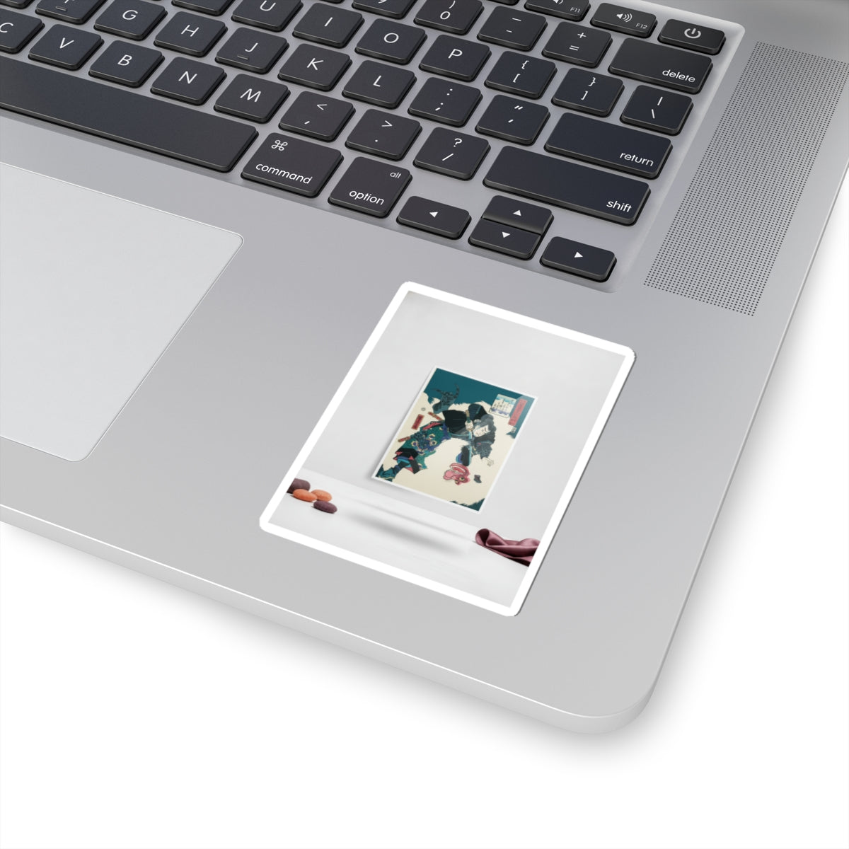 Product Marketing — The Warrior Slaying The Giant White Hihi — Kiss-Cut Sticker