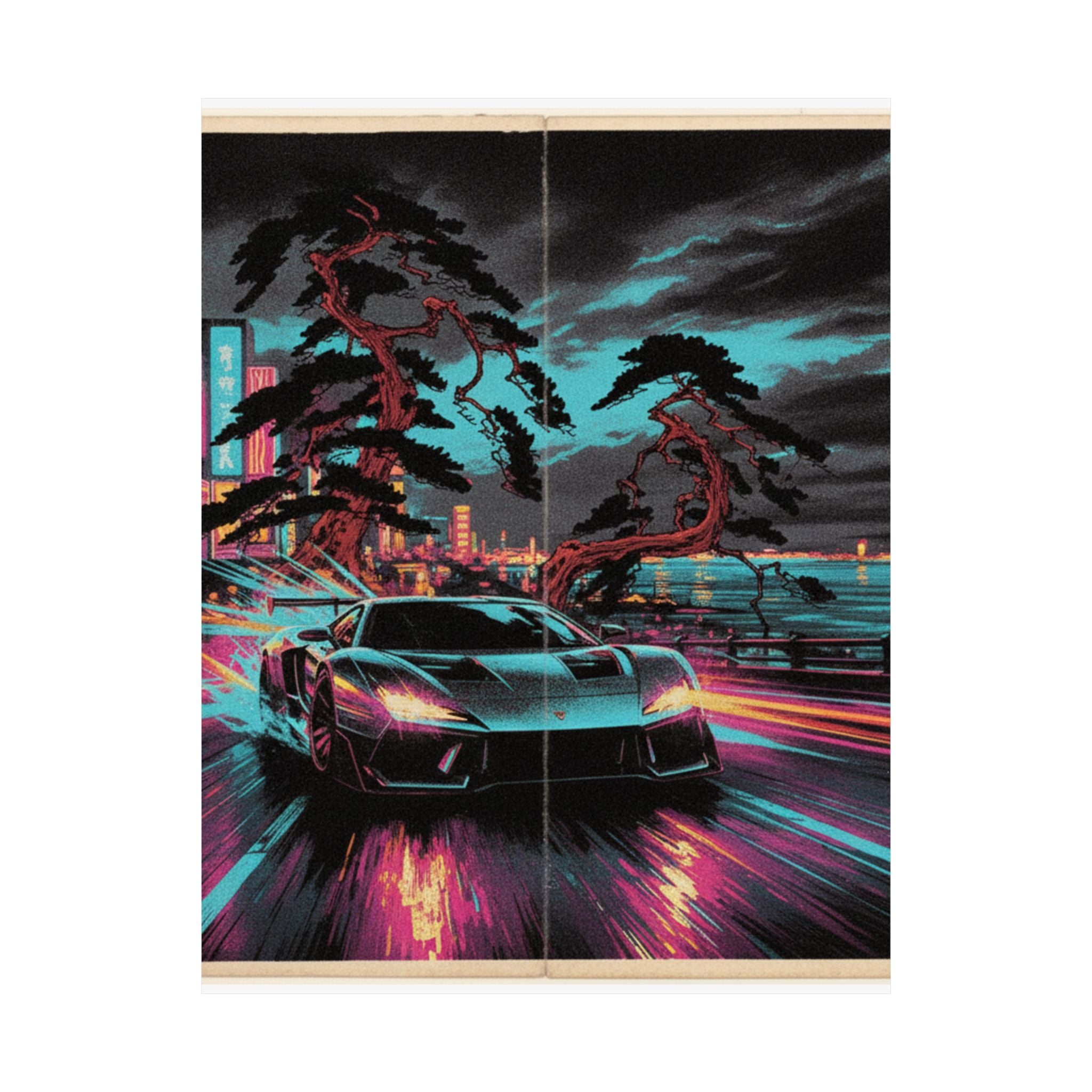 Fast Furious — Shinagawa Hakkei Zaka — Matte Poster