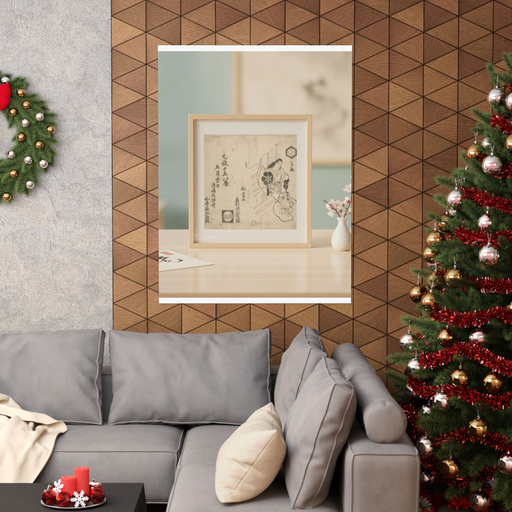Product Marketing — The Courtesan Takao Leaving Against A Window — Matte Poster