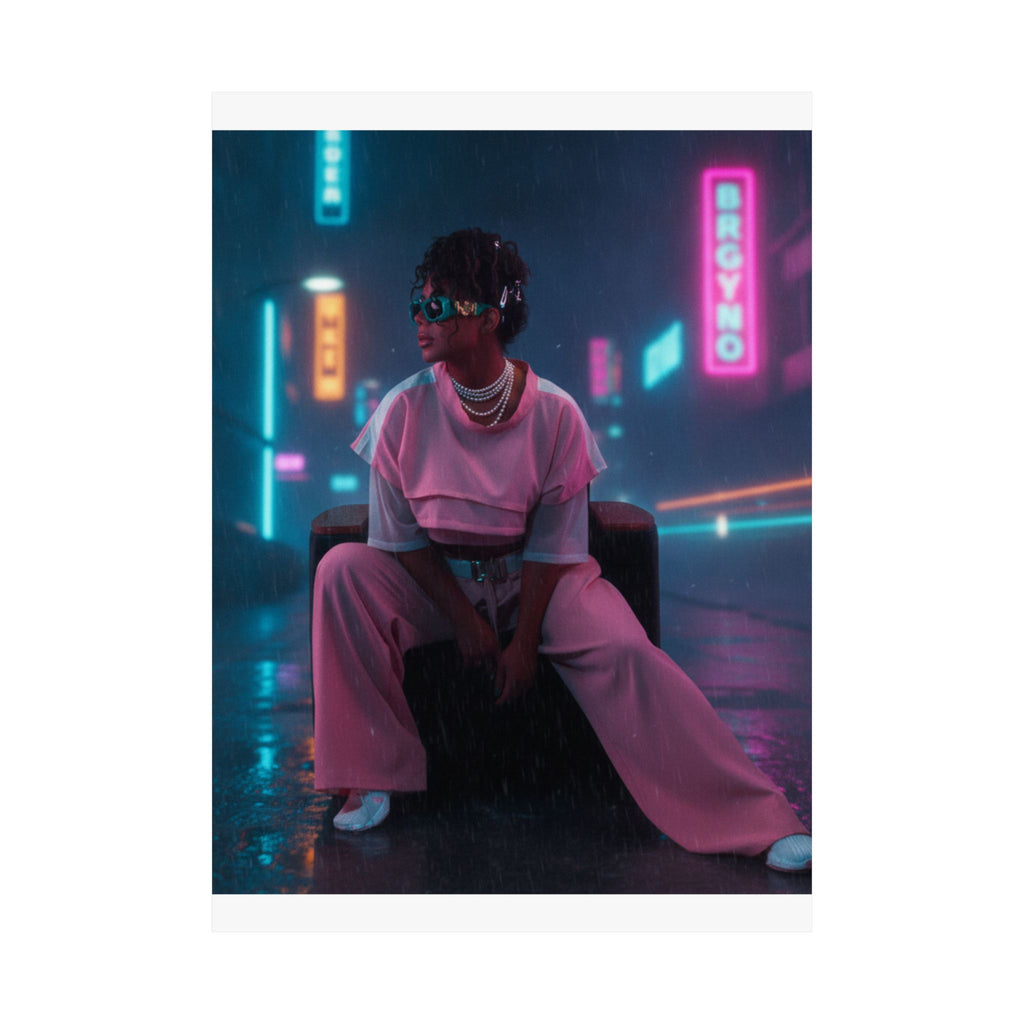 Neon Noir — Person — Matte Poster