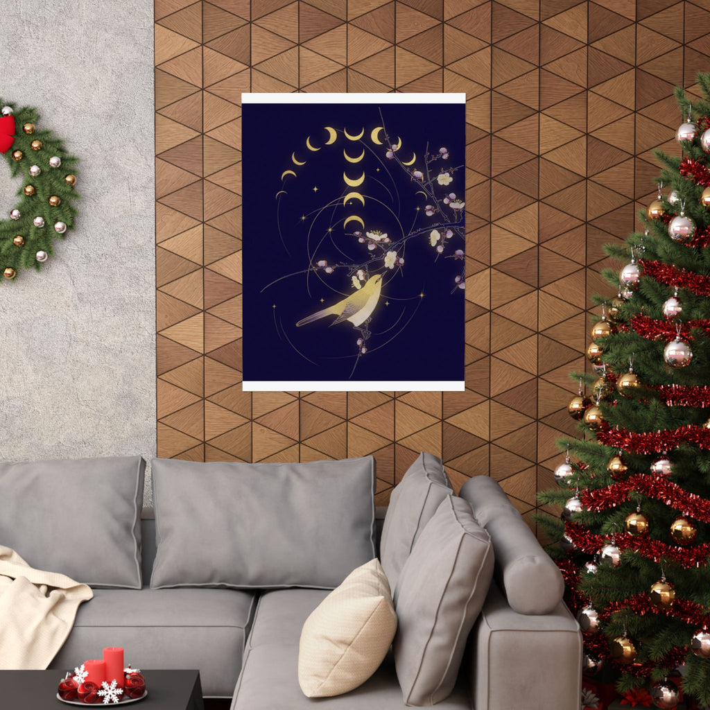 Celestial — New Moon; Nightingale On A Plum Branch — Matte Poster
