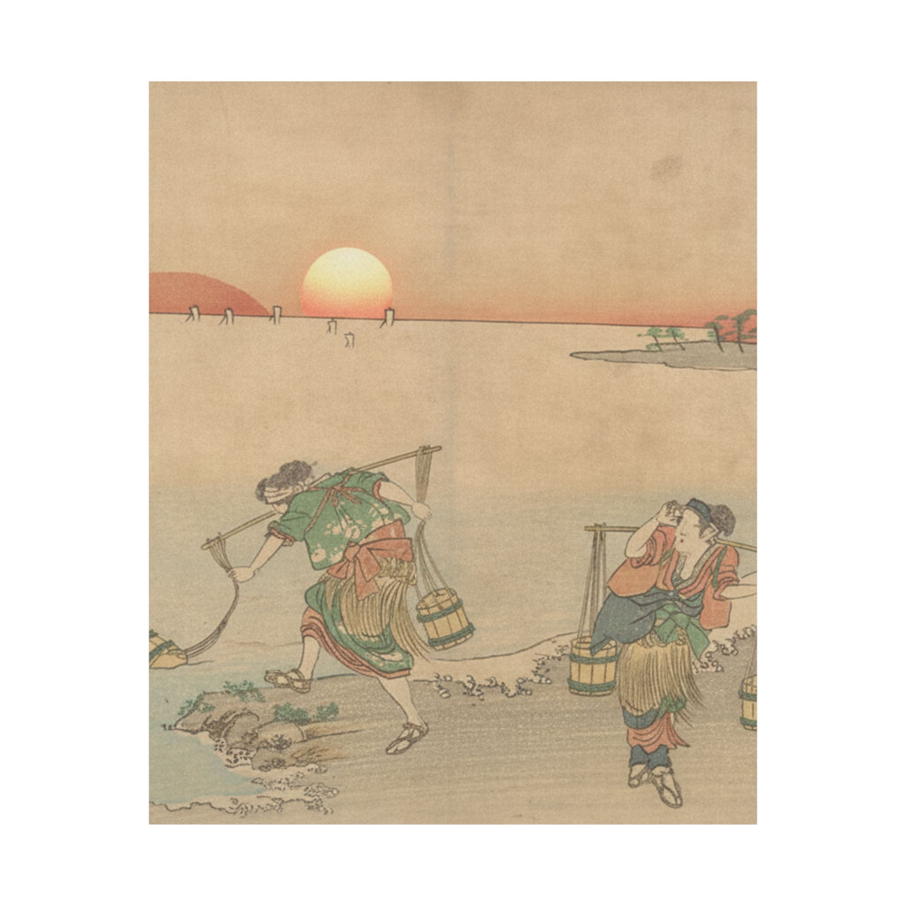 Scenic Nature — Three Water Carriers At The Shore — Matte Poster