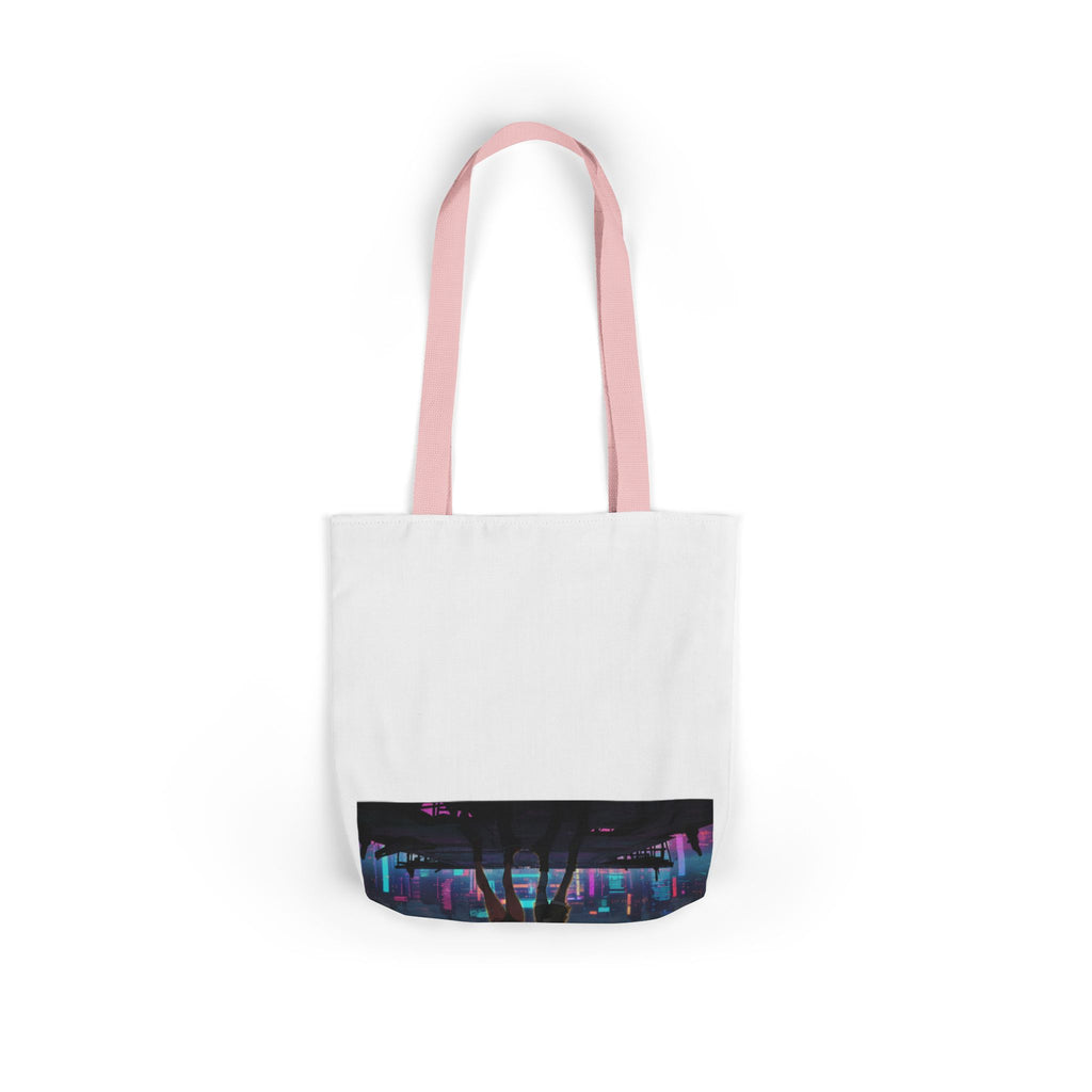 Anime Girls Under Lightning Storm Canvas Tote Bag