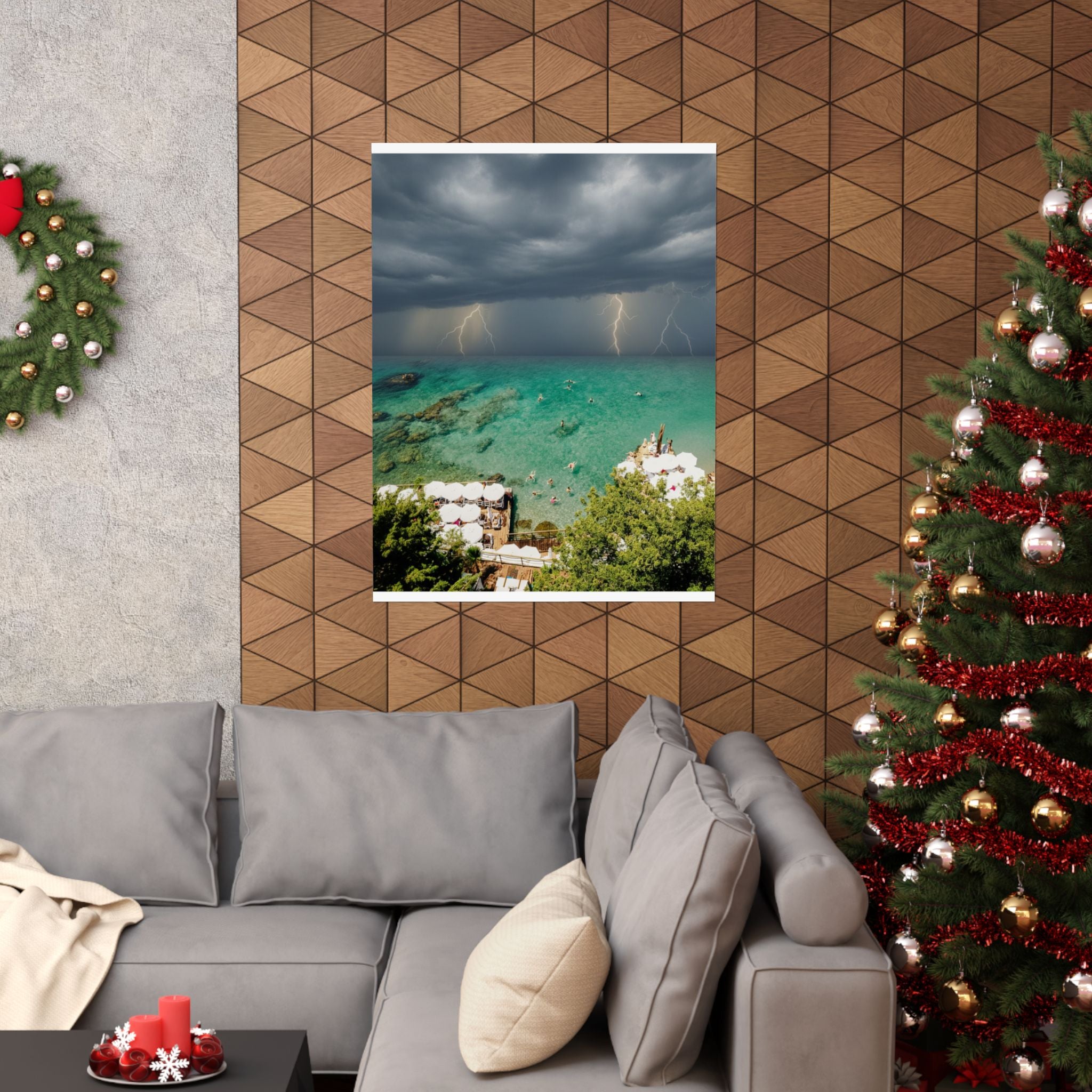 Dramatic Storm — Beach — Matte Poster