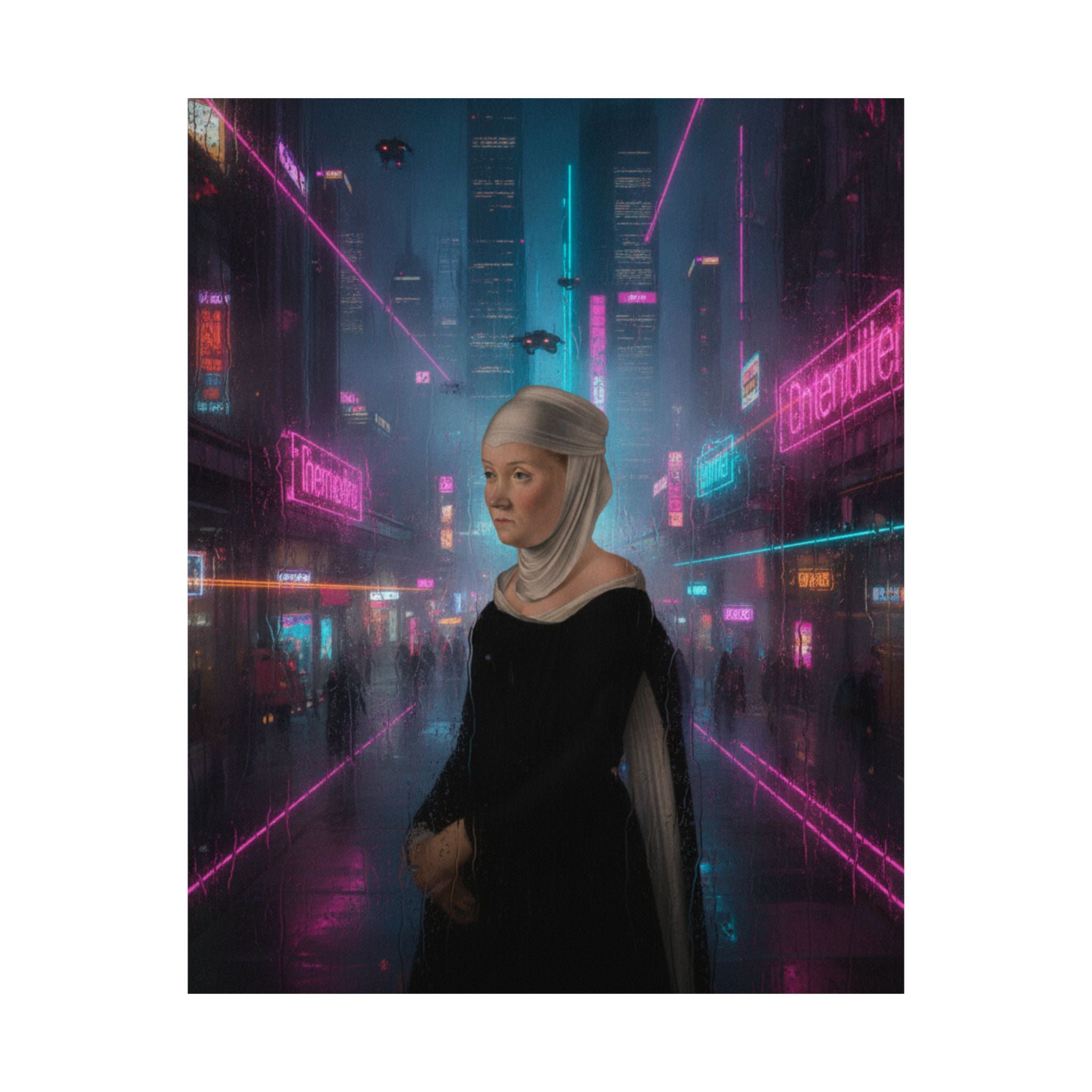 Neon Noir — Person — Matte Poster