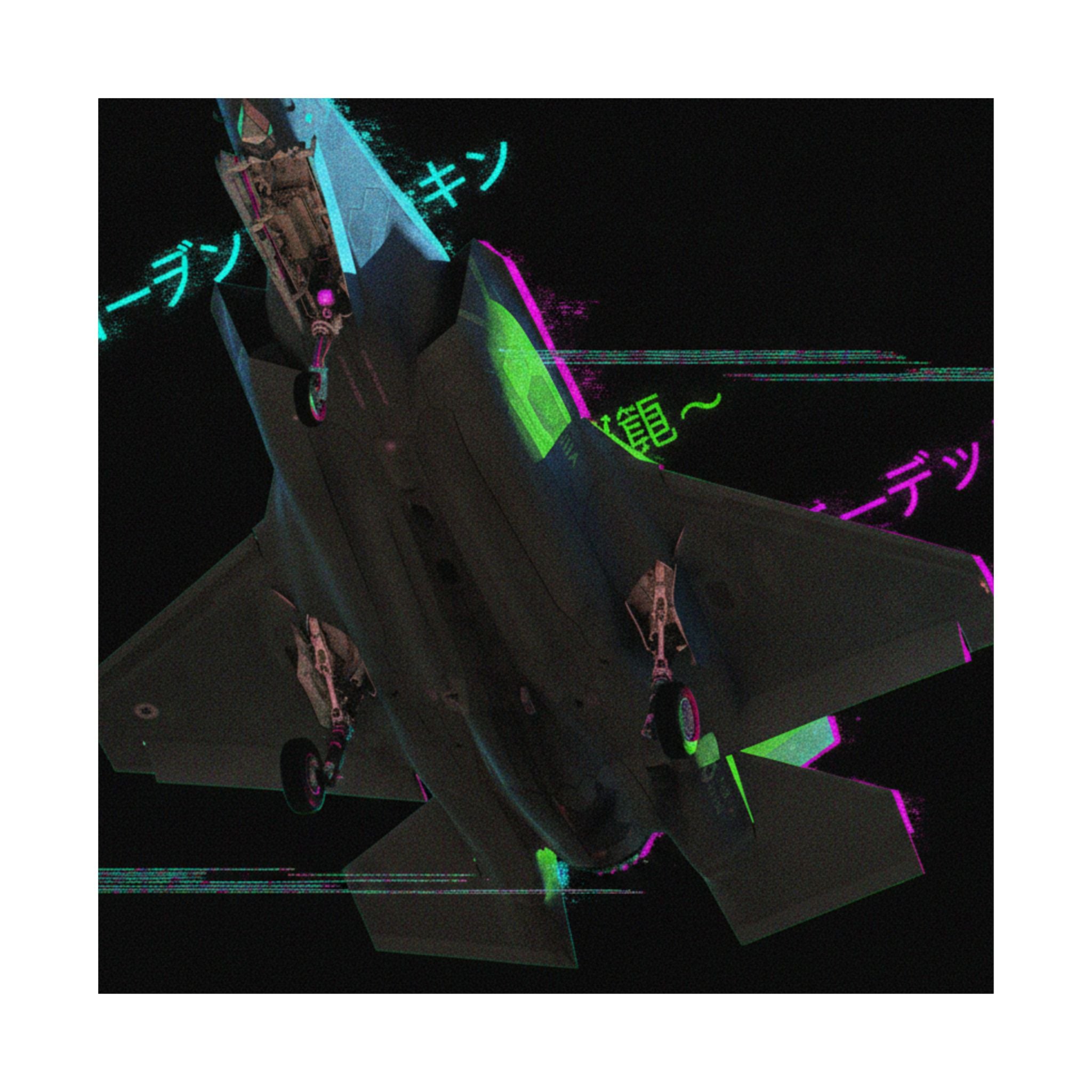 Glitch Culture — Plane — Matte Poster