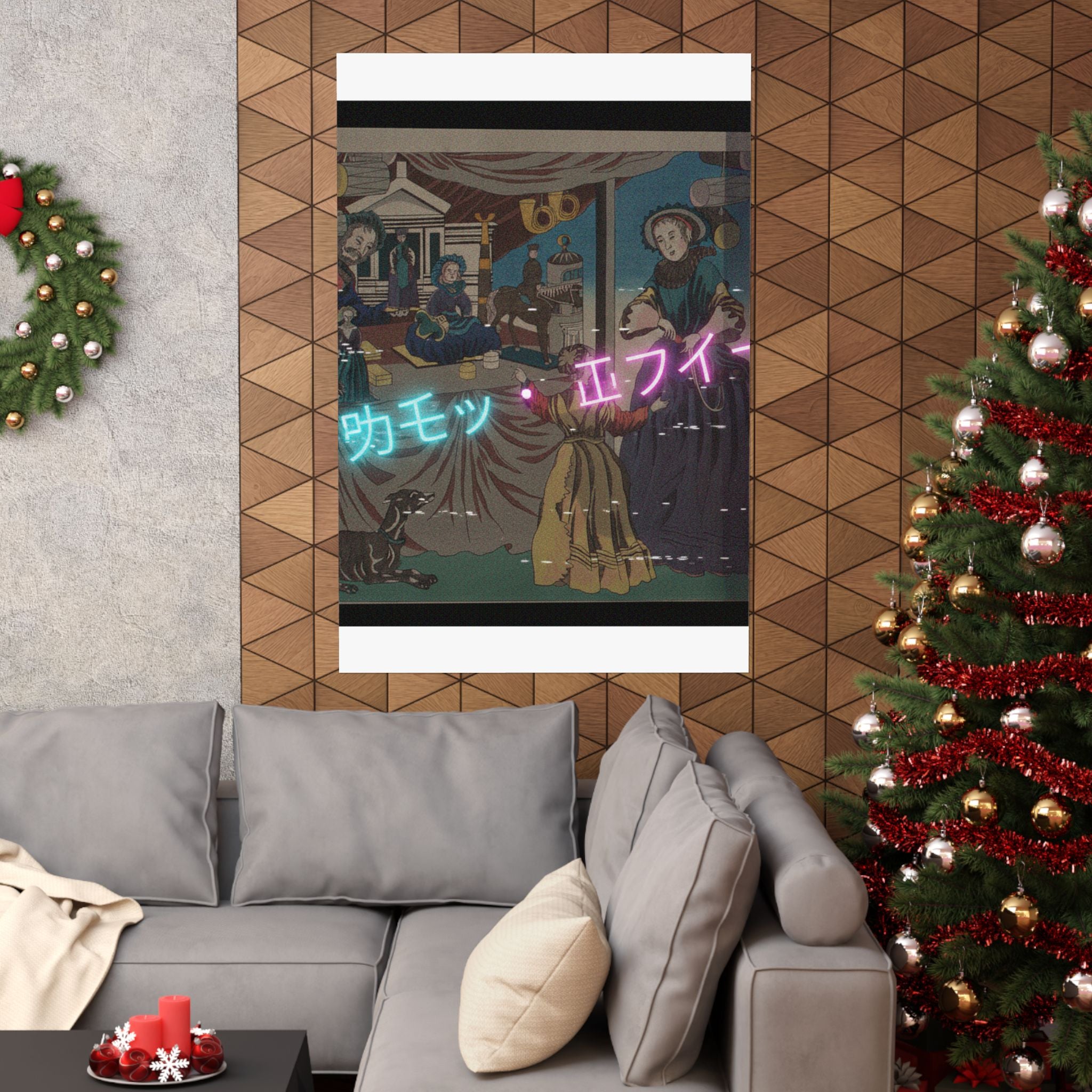 Glitch Culture — Color Print Of A Copperplate Picture Of A Toy Shop — Matte Poster