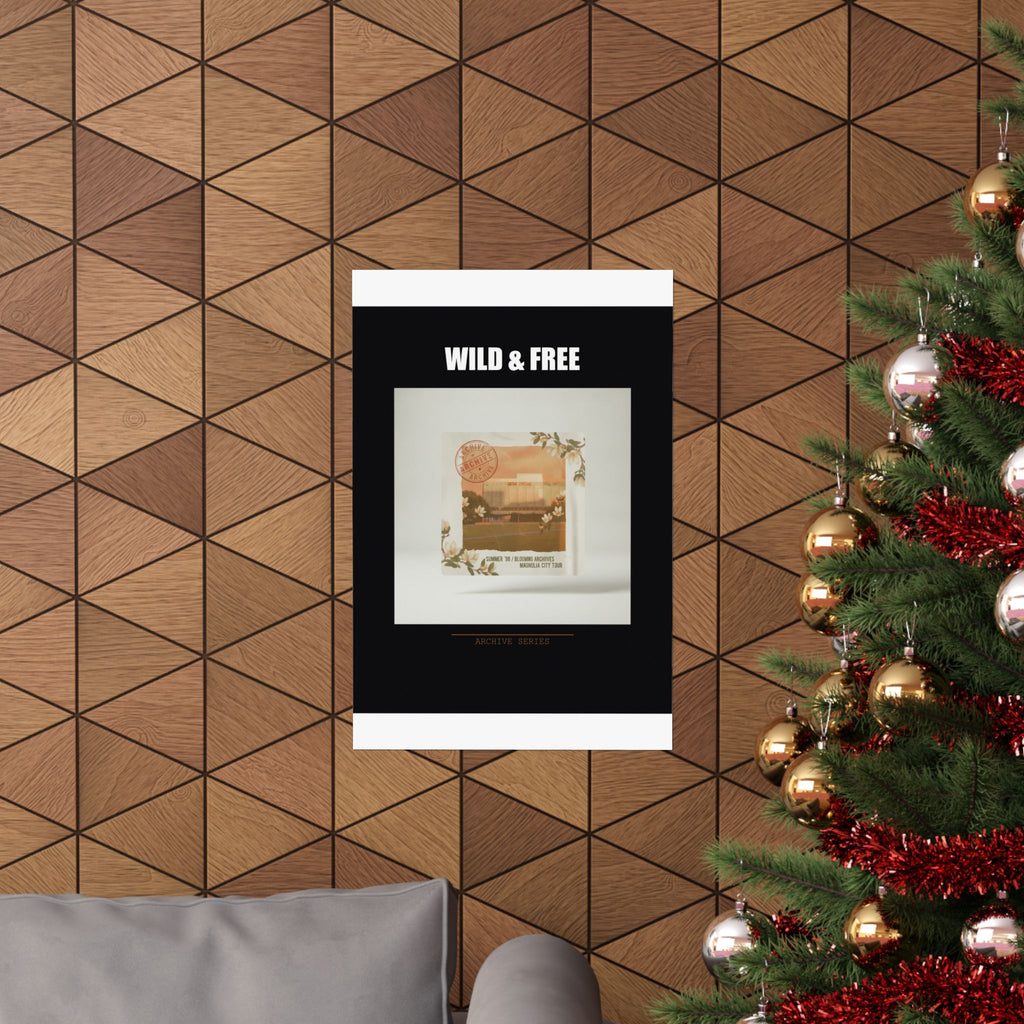 WILD & FREE Vintage Magnolia Archive Matte Poster