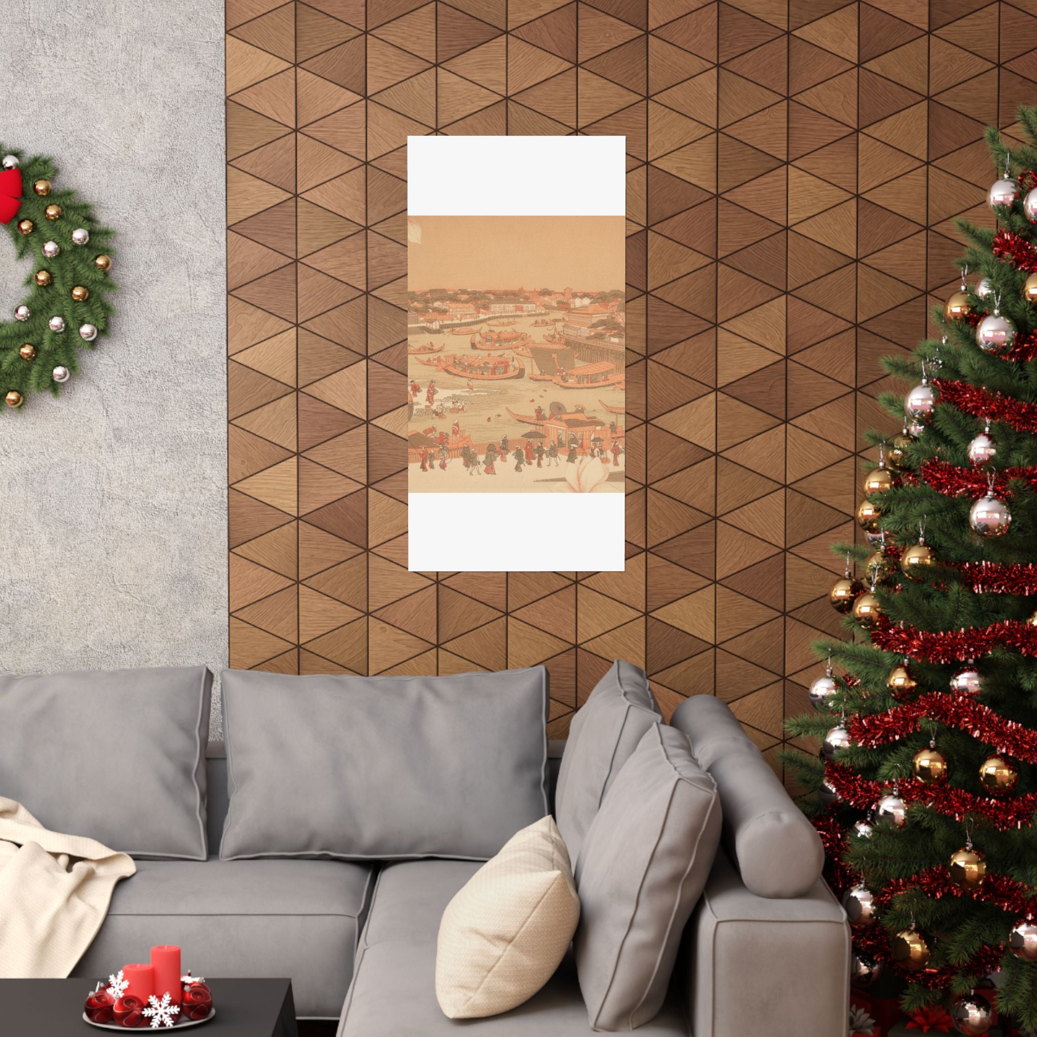 Southern Sunset — New Great Bridge At Naka Zu In Edo — Matte Poster