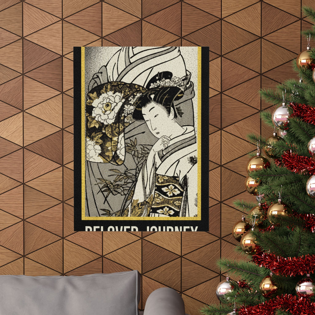 Streetwear Collage — Oiran And Attendant Out For A Stroll — Matte Poster