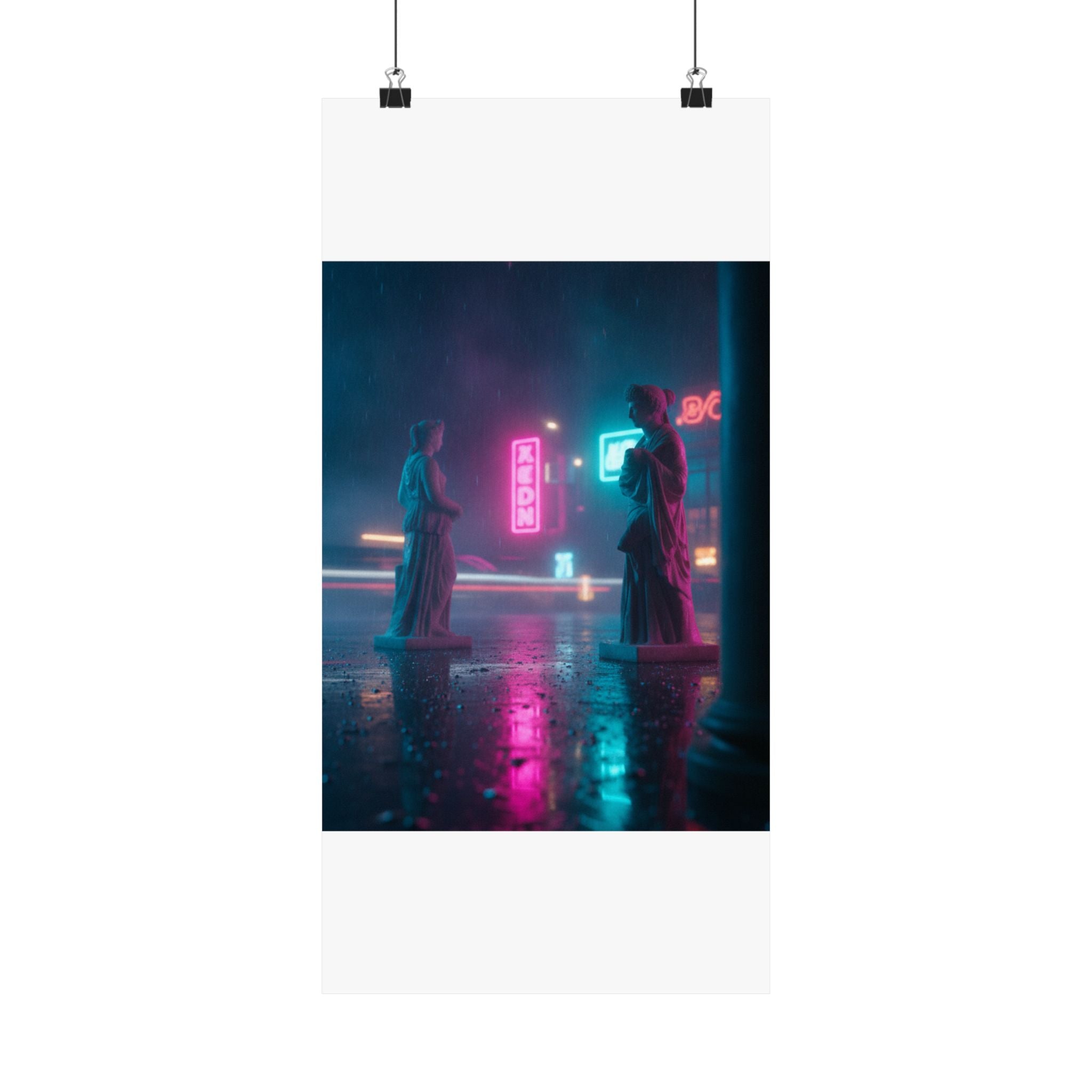 Neon Noir — Person — Matte Poster