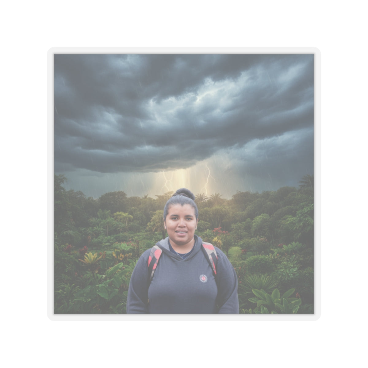 Dramatic Storm kiss-cut sticker — product view 7