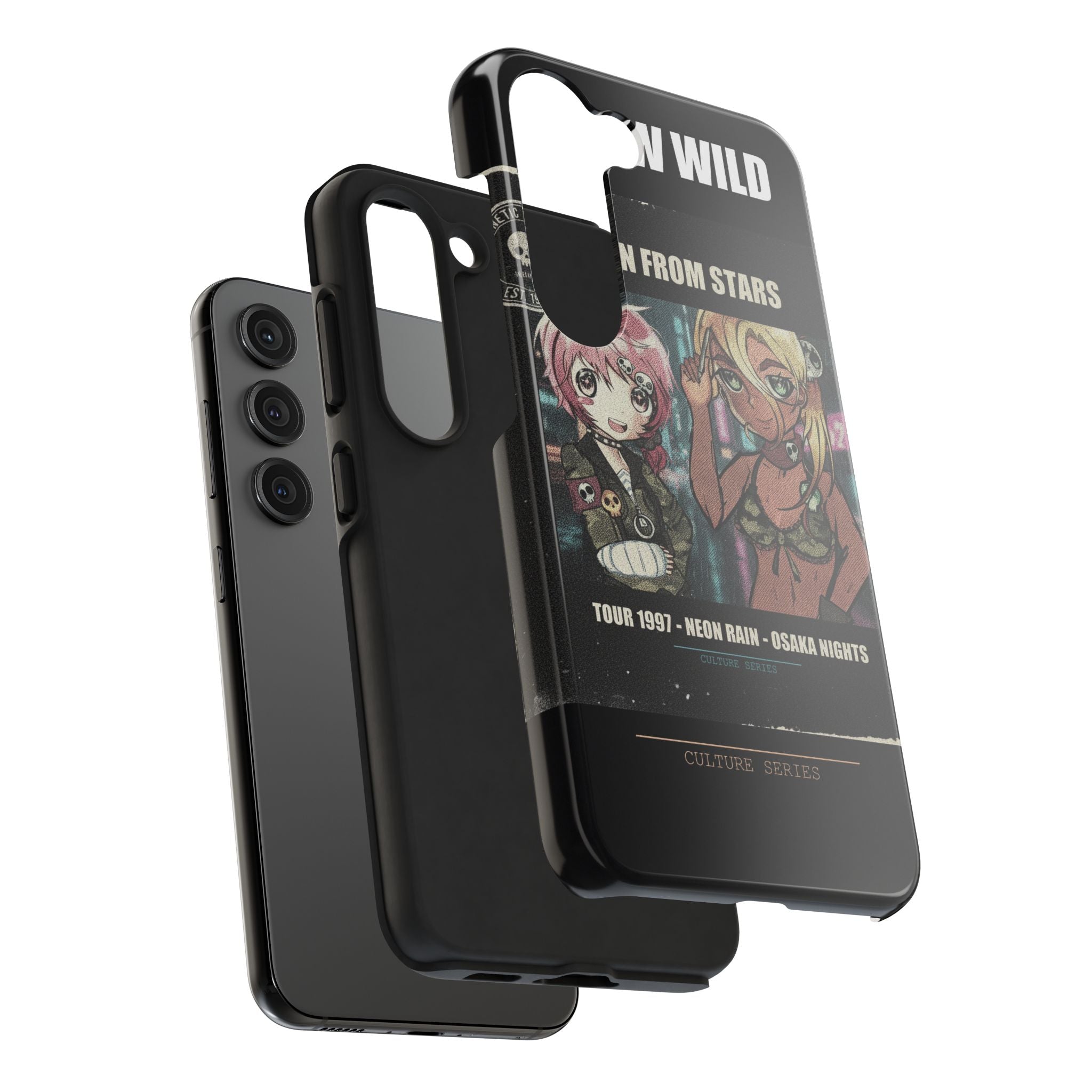 Neon Rain Osaka Nights Anime Tour Poster Phone Case