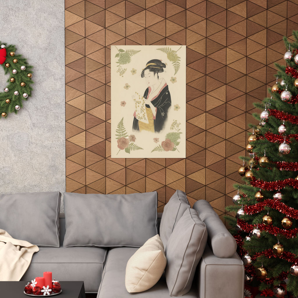 Botanical — The Lady Tomimoto Toyohina Reading A Letter — Matte Poster