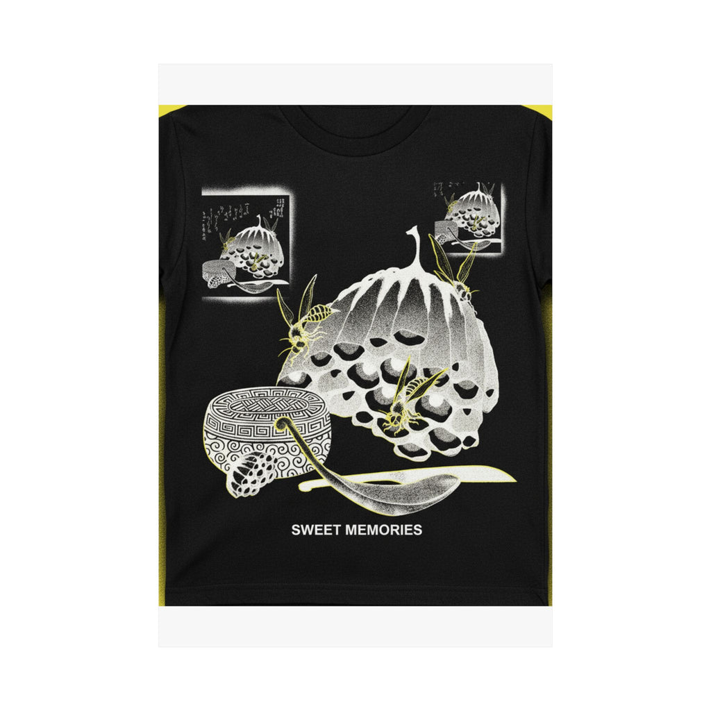 Streetwear Collage — Hives With Wasps, And A Box With A Spoon For Honey — Matte Poster