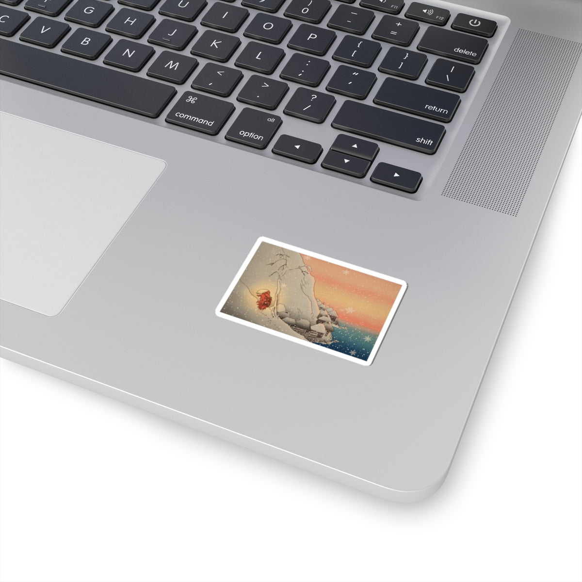 Southern Sunset — Nichiren In Snow At Tsukahara, Sodo Province — Kiss-Cut Sticker